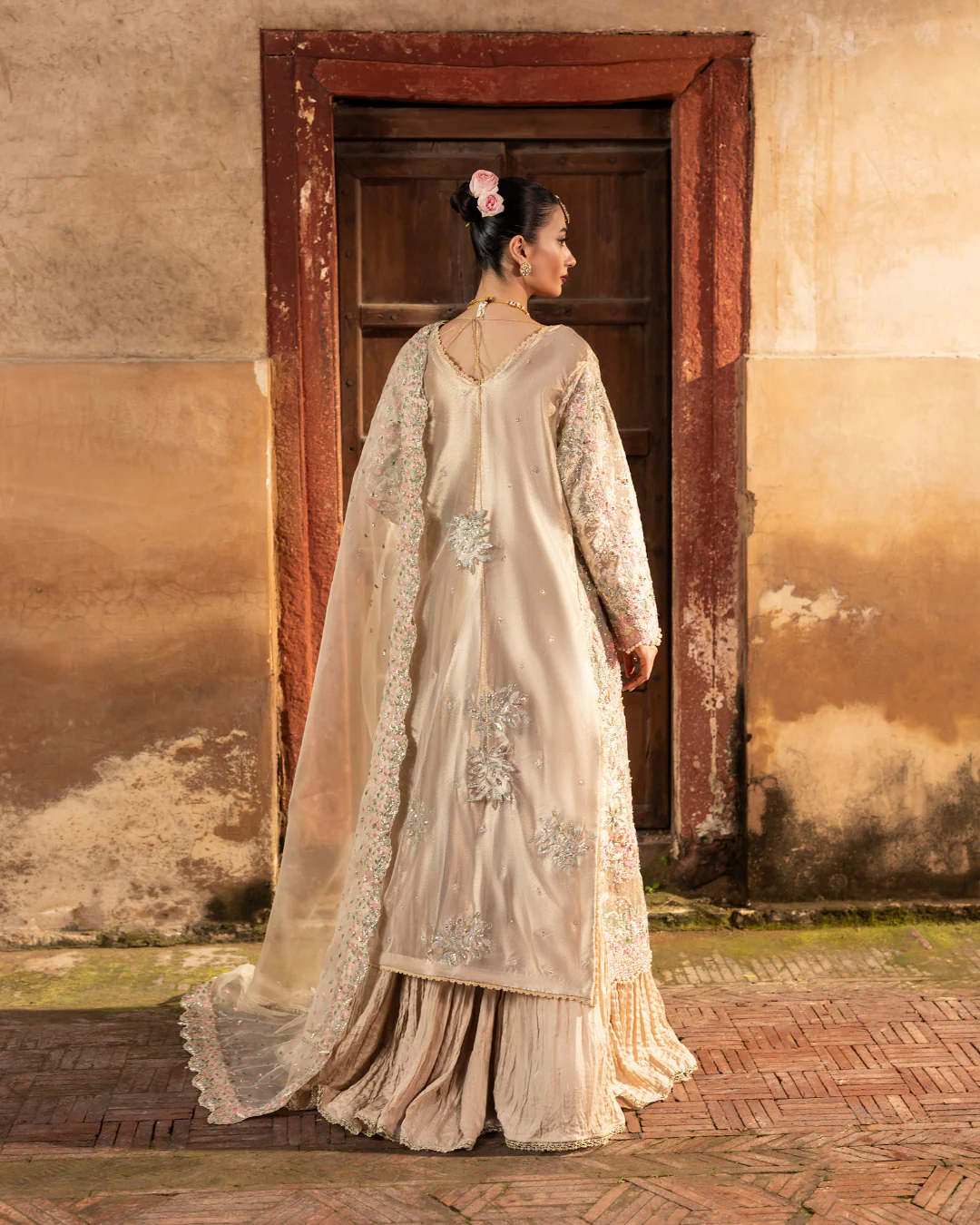 Ember Festive By Aylin Unstitched 3 Piece Formals Suit-Dream Gold - Image 3
