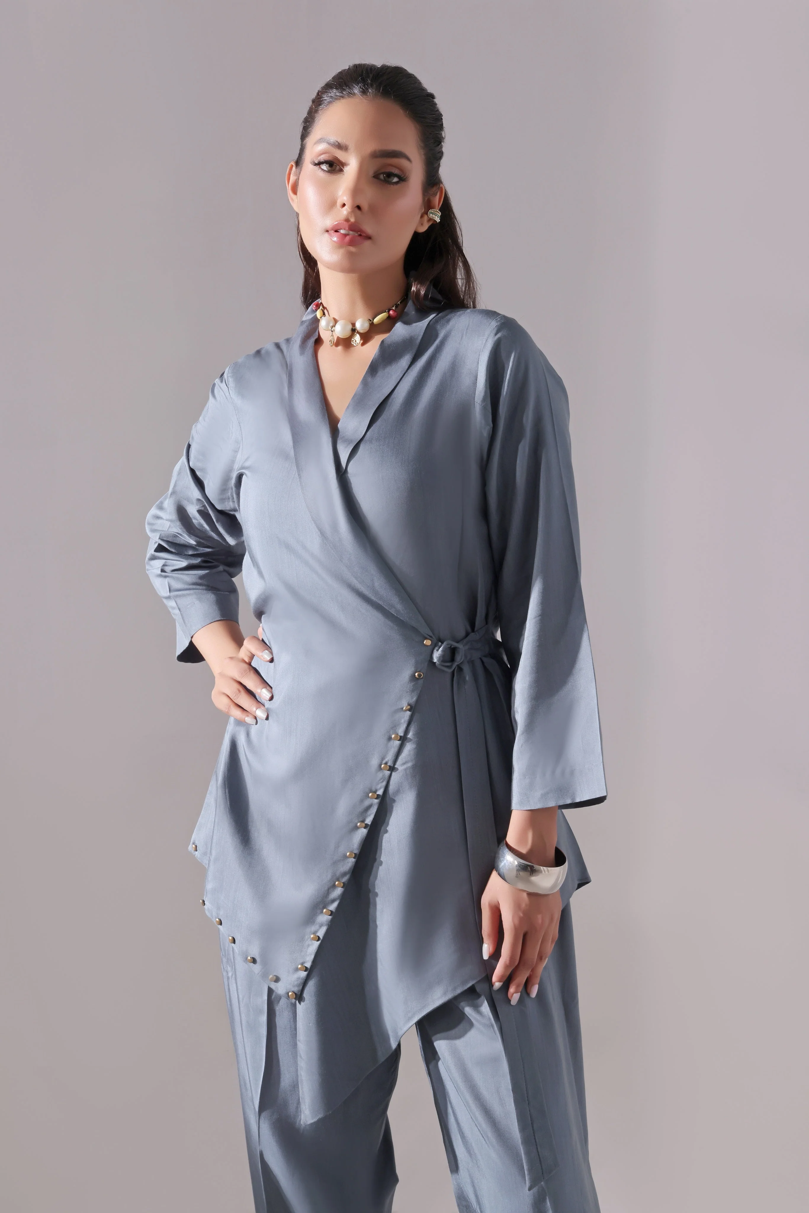 Ora Fashion Stitched 2 Piece Summer Suit-Ora Fashion Teal Dress - Image 10
