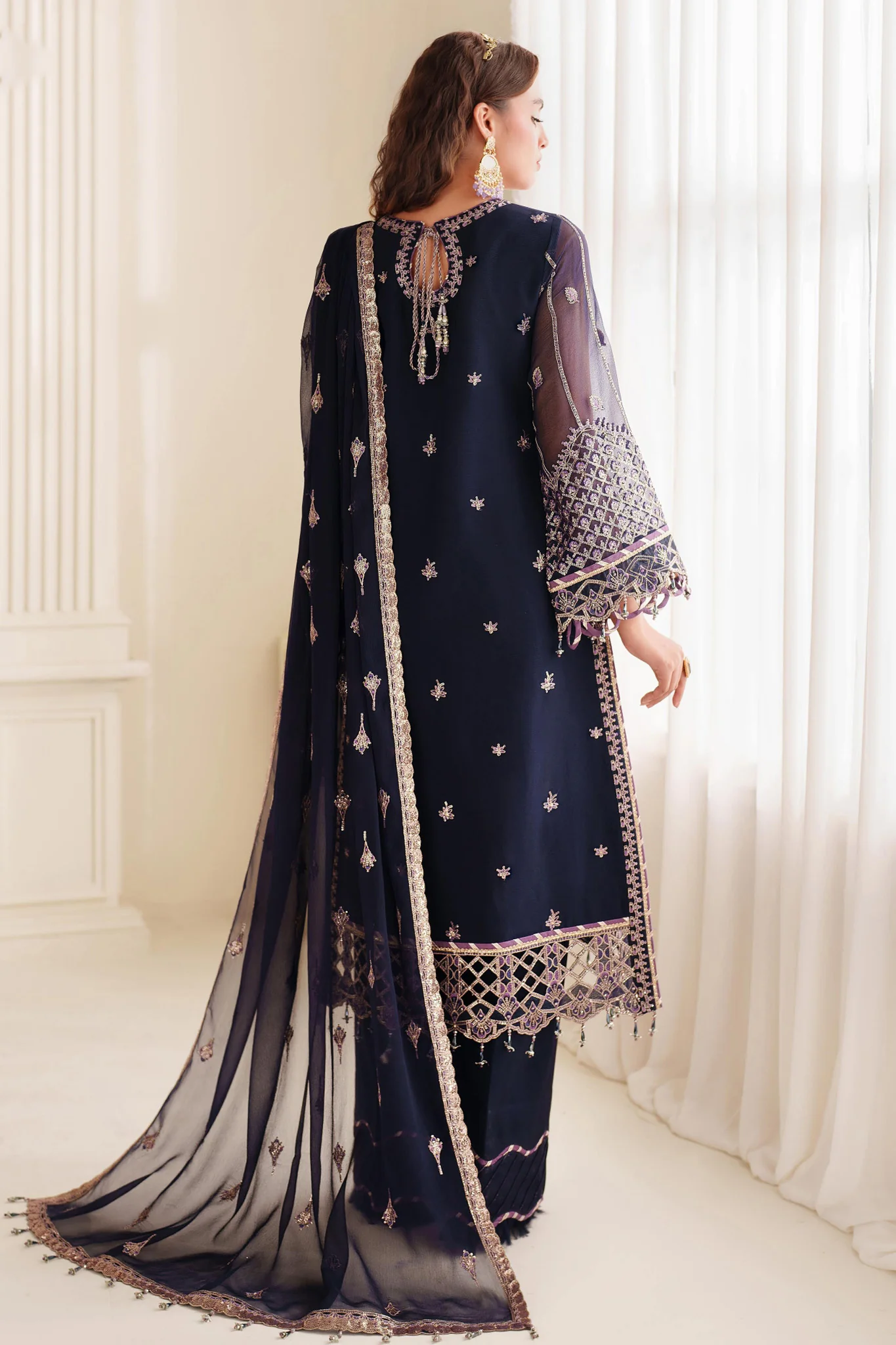 Dua By Alizeh Unstitched 3 Piece Luxury Formals Vol-03 Suit-AF-DUA-3027-Falak - Image 3