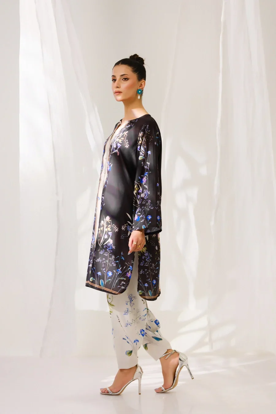 Amal Stitched 2 Piece Blended Lawn Suit-Dusk - Image 2