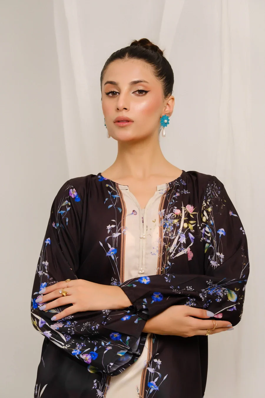 Amal Stitched 2 Piece Blended Lawn Suit-Dusk - Image 5