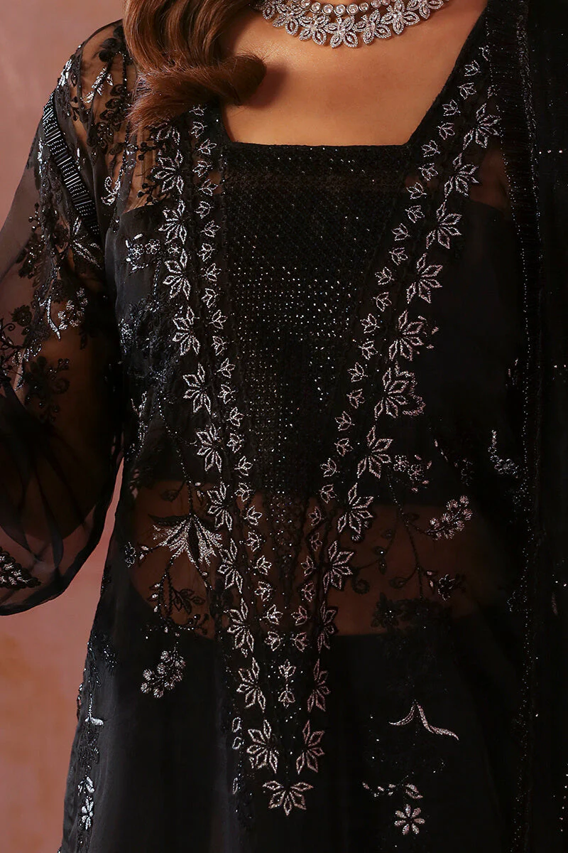Tara By Sardinia Unstitched 3 Piece Wedding Collection-Ebony - Image 6