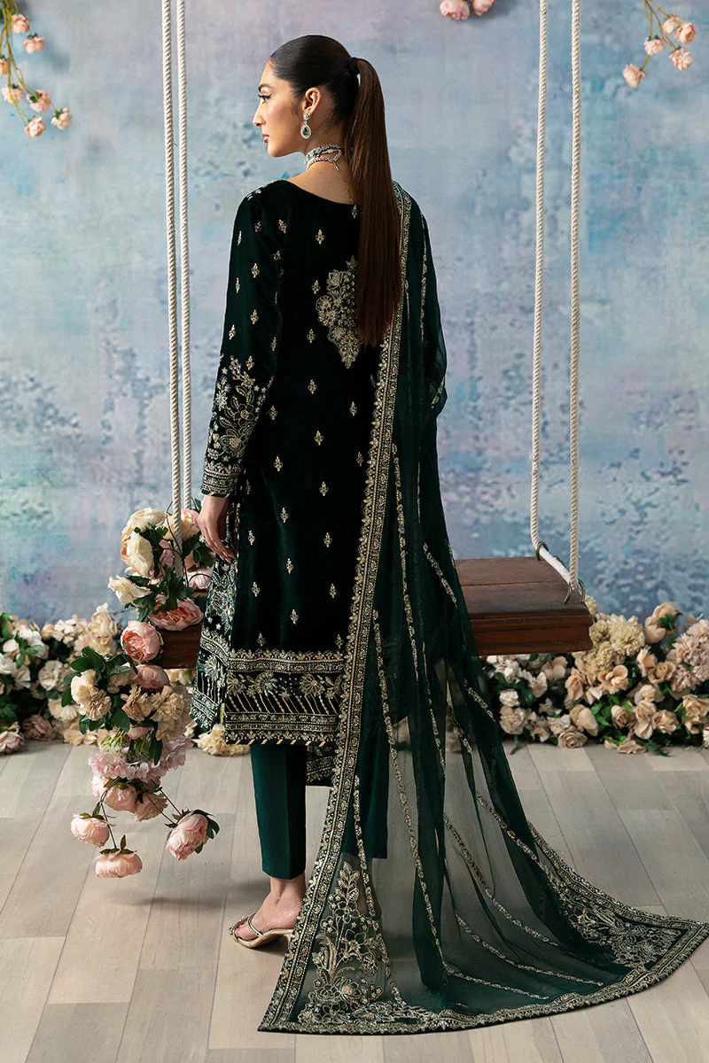 Celeste By Gulaal Unstitched 3 Piece Velvet Suit-Eden - Image 5