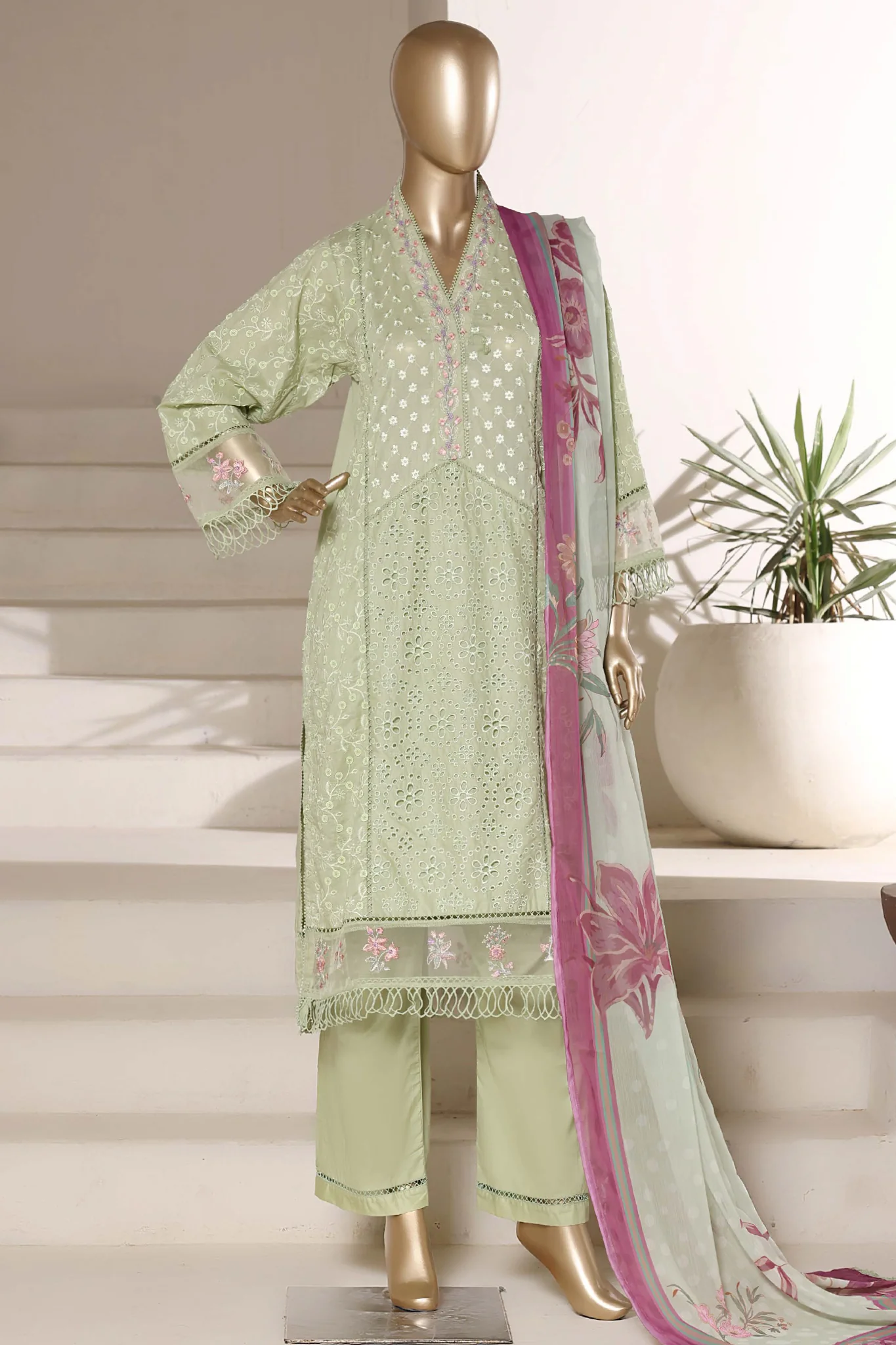 Sada Bahar Stitched 3 Piece The Luxury Chikankari Edit Vol-01 Suit-EDITS-03- PISTA