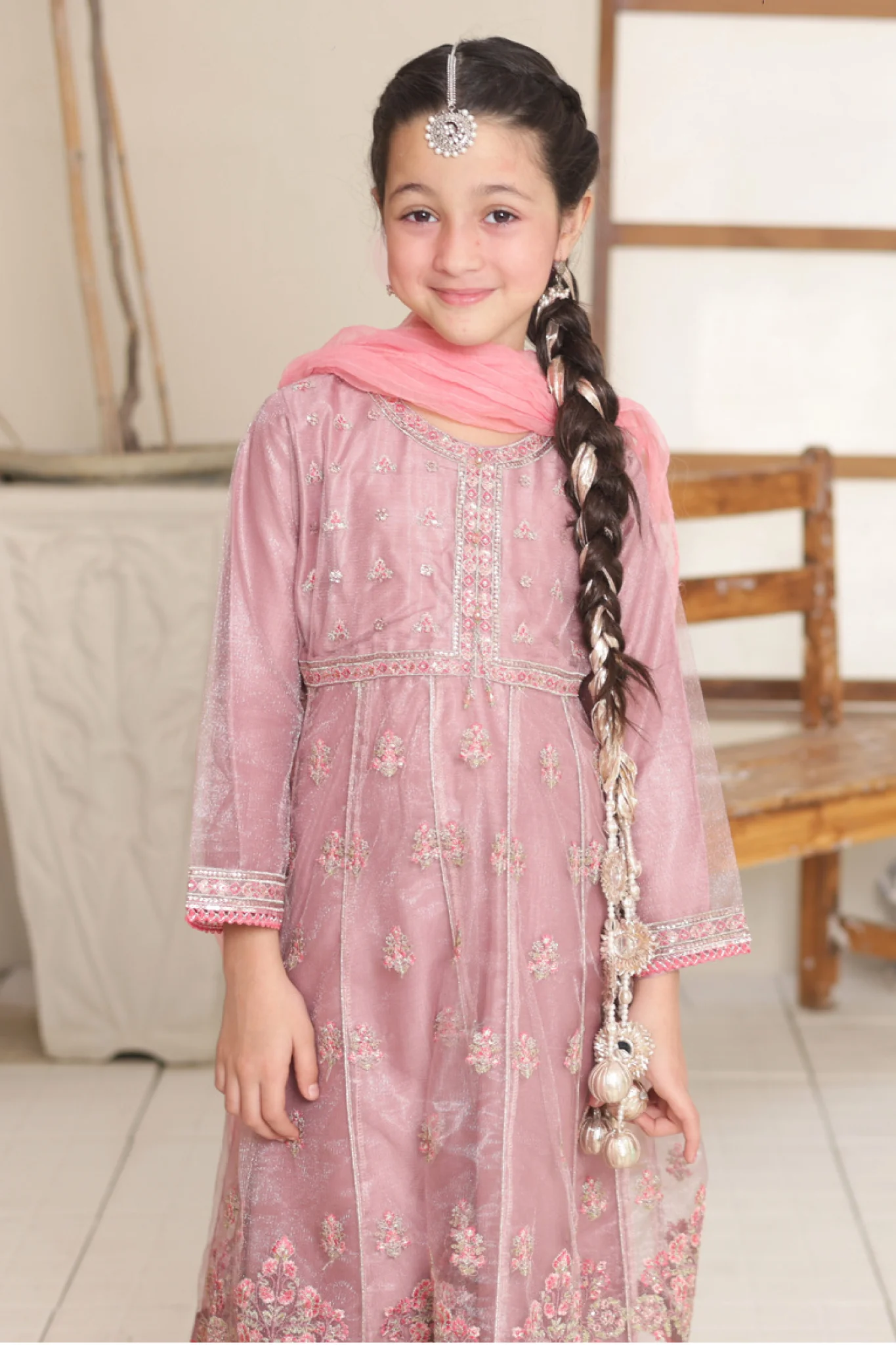 Eid Ki Khushiyan By Shanzey Stitched 3 Piece Kids Formals Suit-SHK-5901 - Image 2