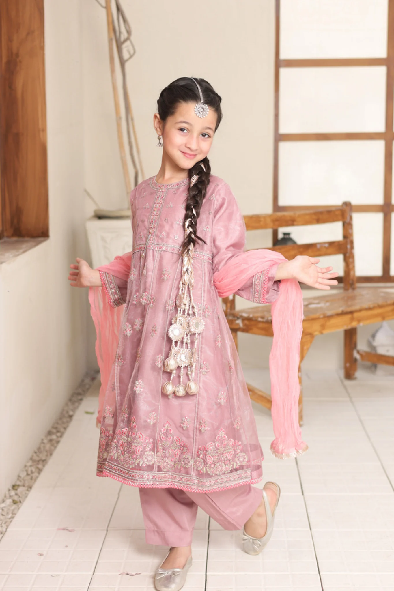 Eid Ki Khushiyan By Shanzey Stitched 3 Piece Kids Formals Suit-SHK-5901 - Image 3