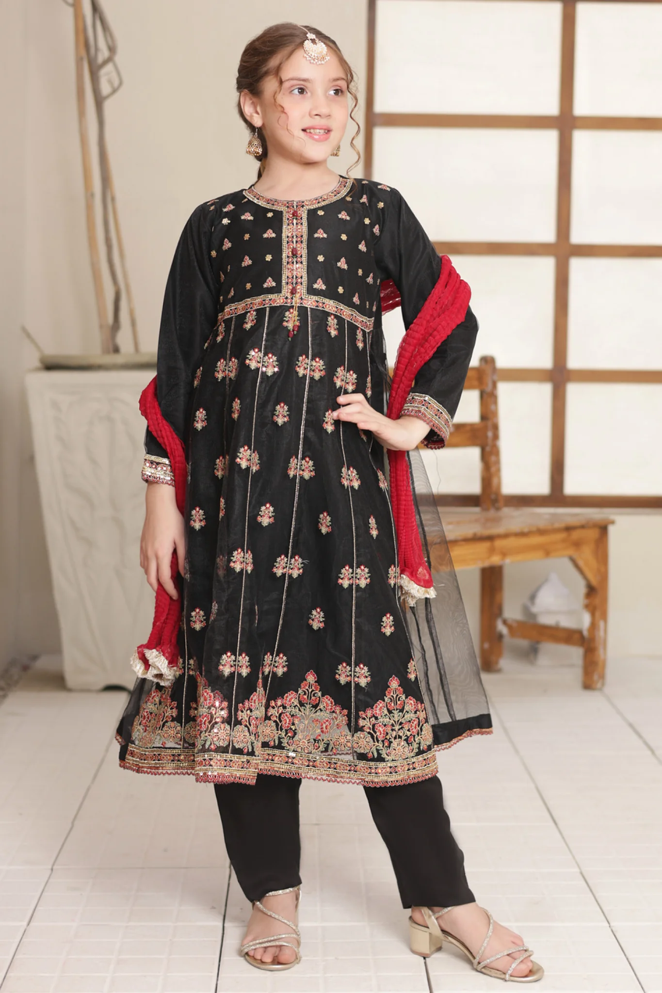Eid Ki Khushiyan By Shanzey Stitched 3 Piece Kids Formals Suit-SHK-5902