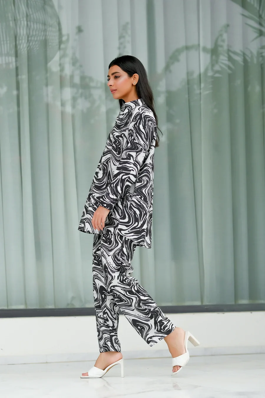 Dhaga Stitched 2 Piece Crepe Suit-Eileen - Image 2