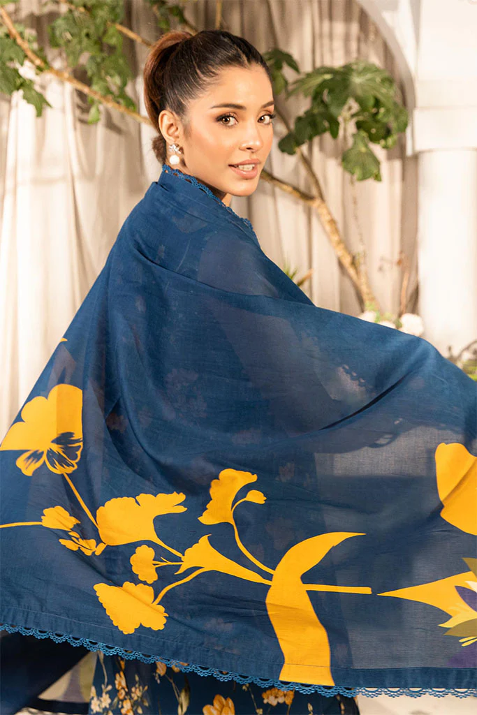 Elaheh By Mbasics Maria B Unstitched 3 Piece Printed Lawn Vol-01 Collection-MB-09 - Image 3