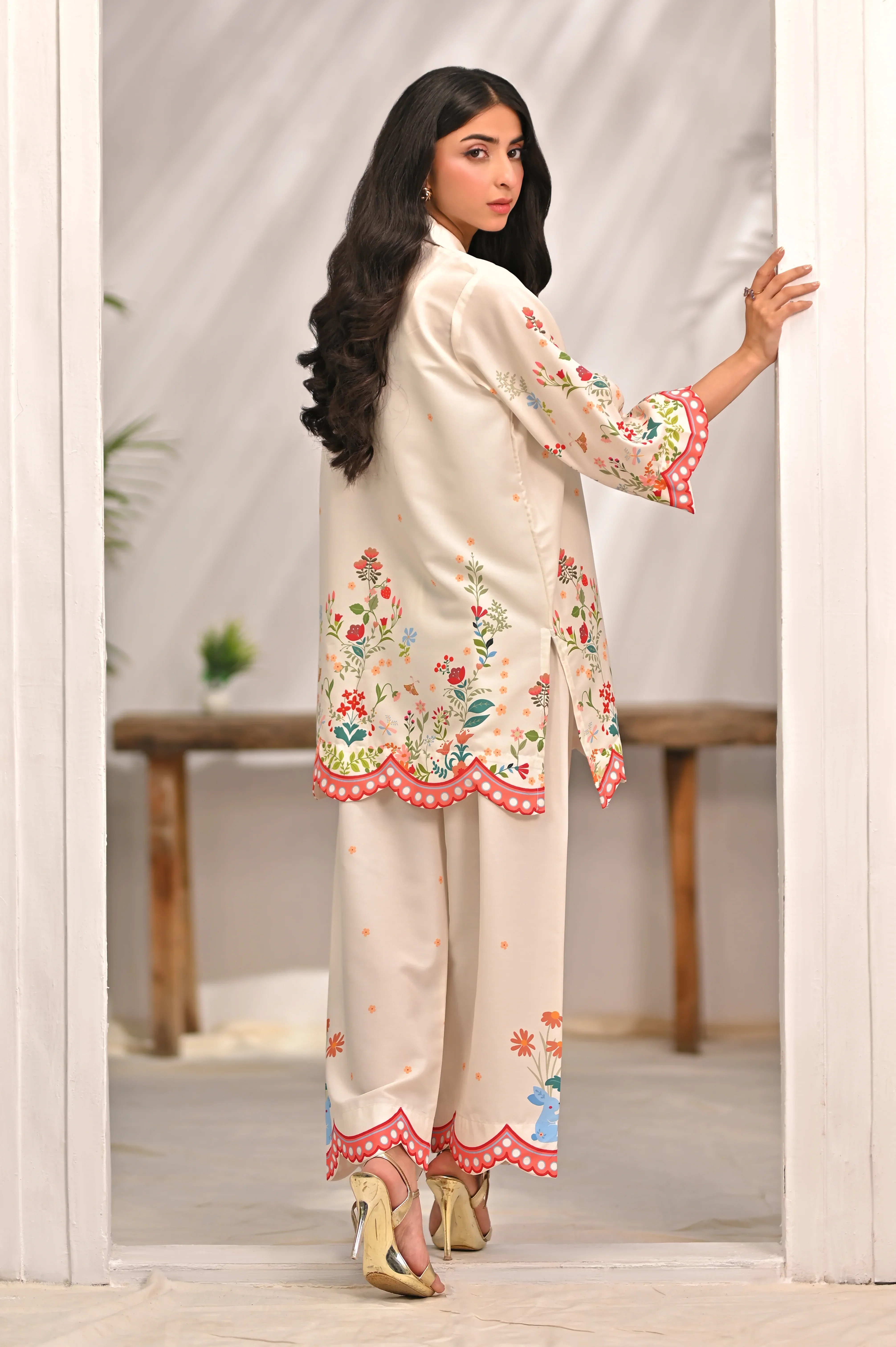 Dhaga Stitched 2 Piece Poly Cambric Suit-Elara - Image 2