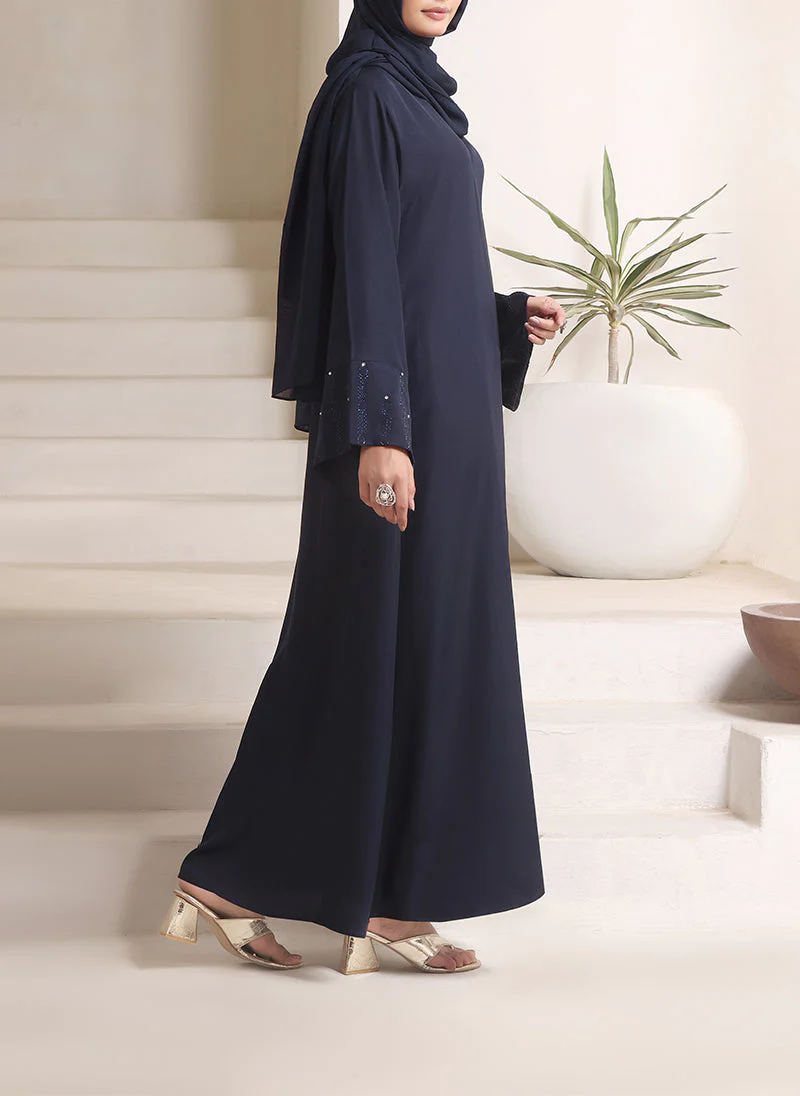 Hijab Ul Hareem Elegant Stone Work Abaya | 0116-C-1105 - Image 5