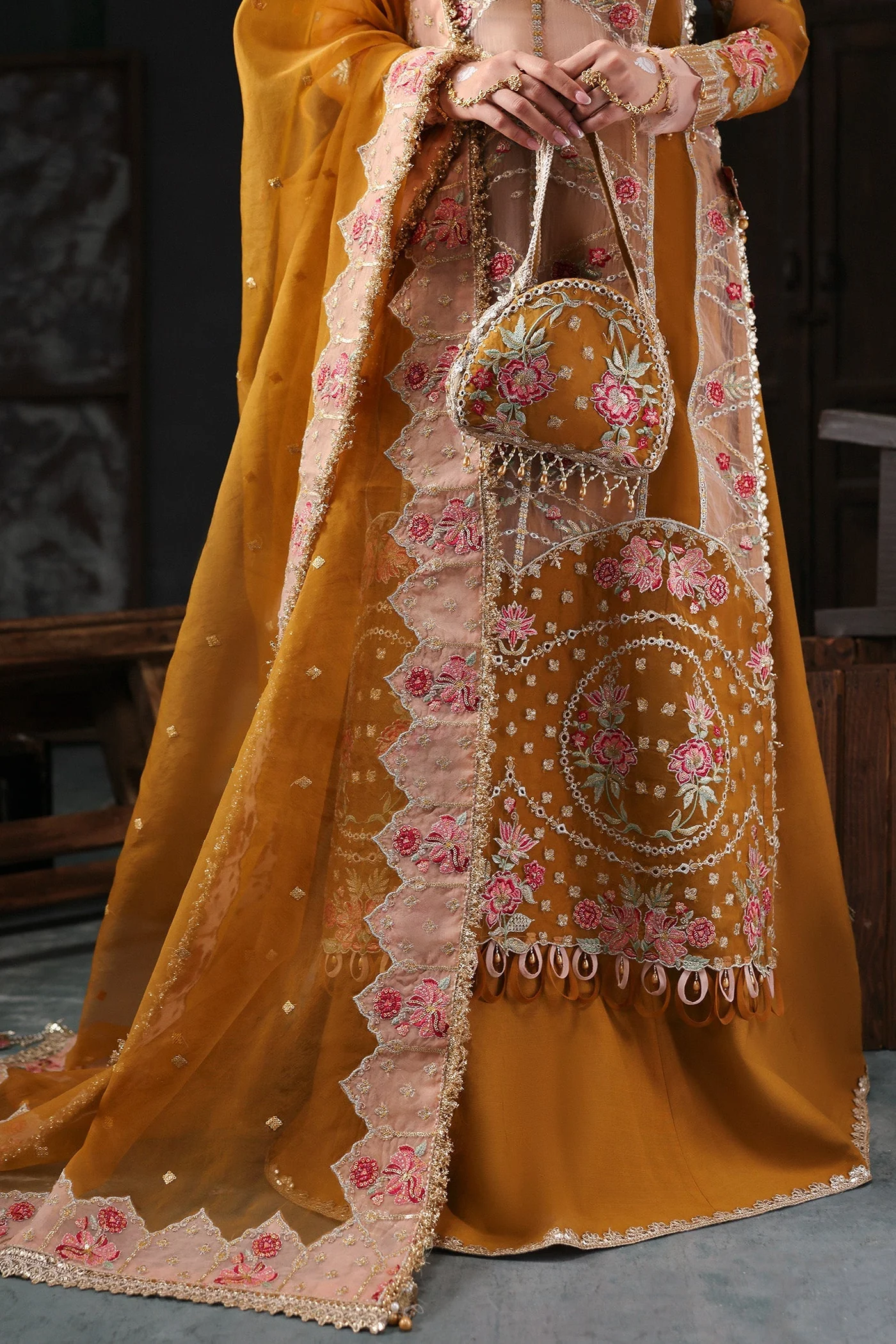 Tara By Sardinia Unstitched 3 Piece Wedding Collection-ELENA - Image 4