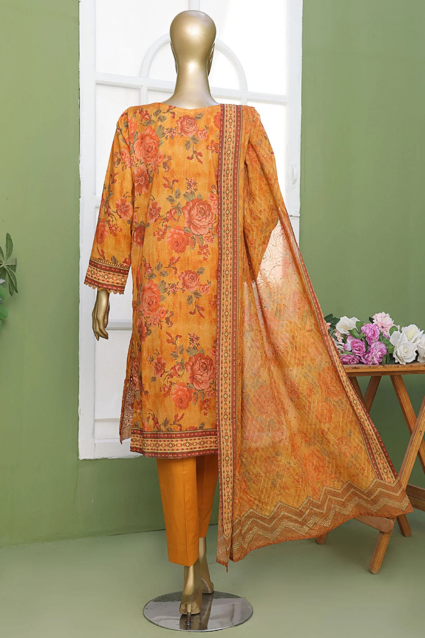 Elite By HZ Unstitched 3 Piece Emb Lawn Suit-ELE-212 - Image 3