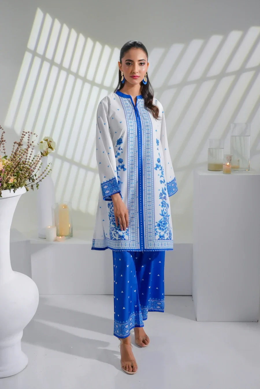 Dhaga Stitched 2 Piece Crepe Suit-Eloise - Image 3