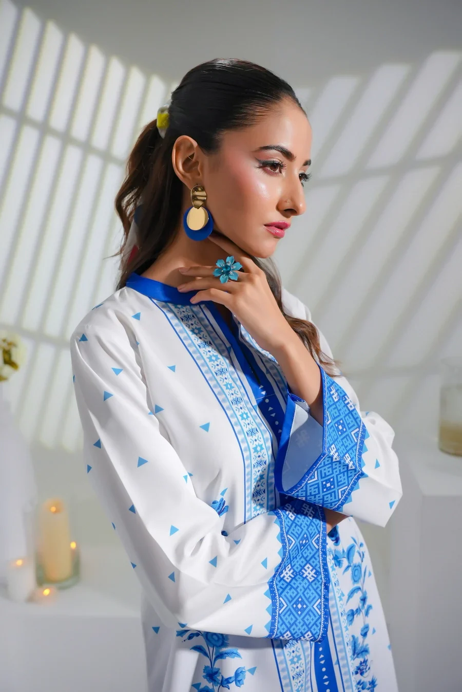 Dhaga Stitched 2 Piece Crepe Suit-Eloise - Image 5