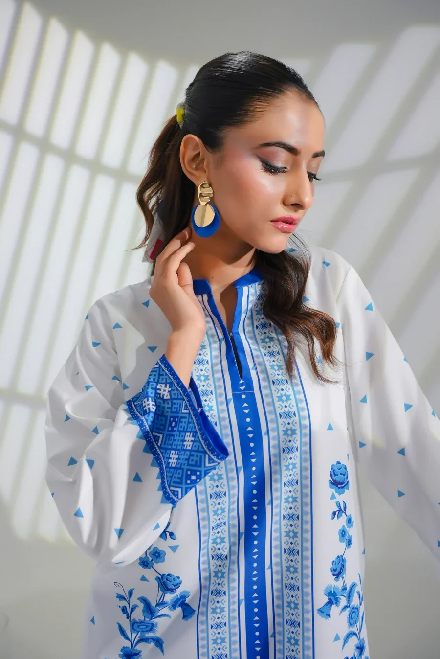 Dhaga Stitched 2 Piece Crepe Suit-Eloise - Image 7