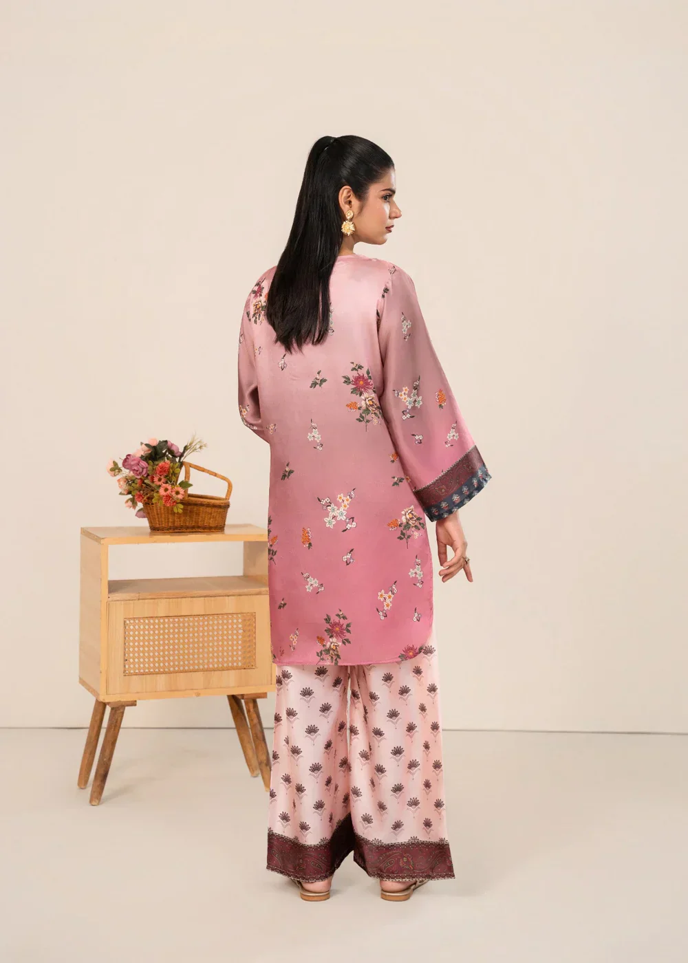 Midway Arts Stitched Co Ords Set Suit-Eloura Pink Mosaic Shamoze 2Pc Suit | Vibrant Printed Co-ord Se - Image 4