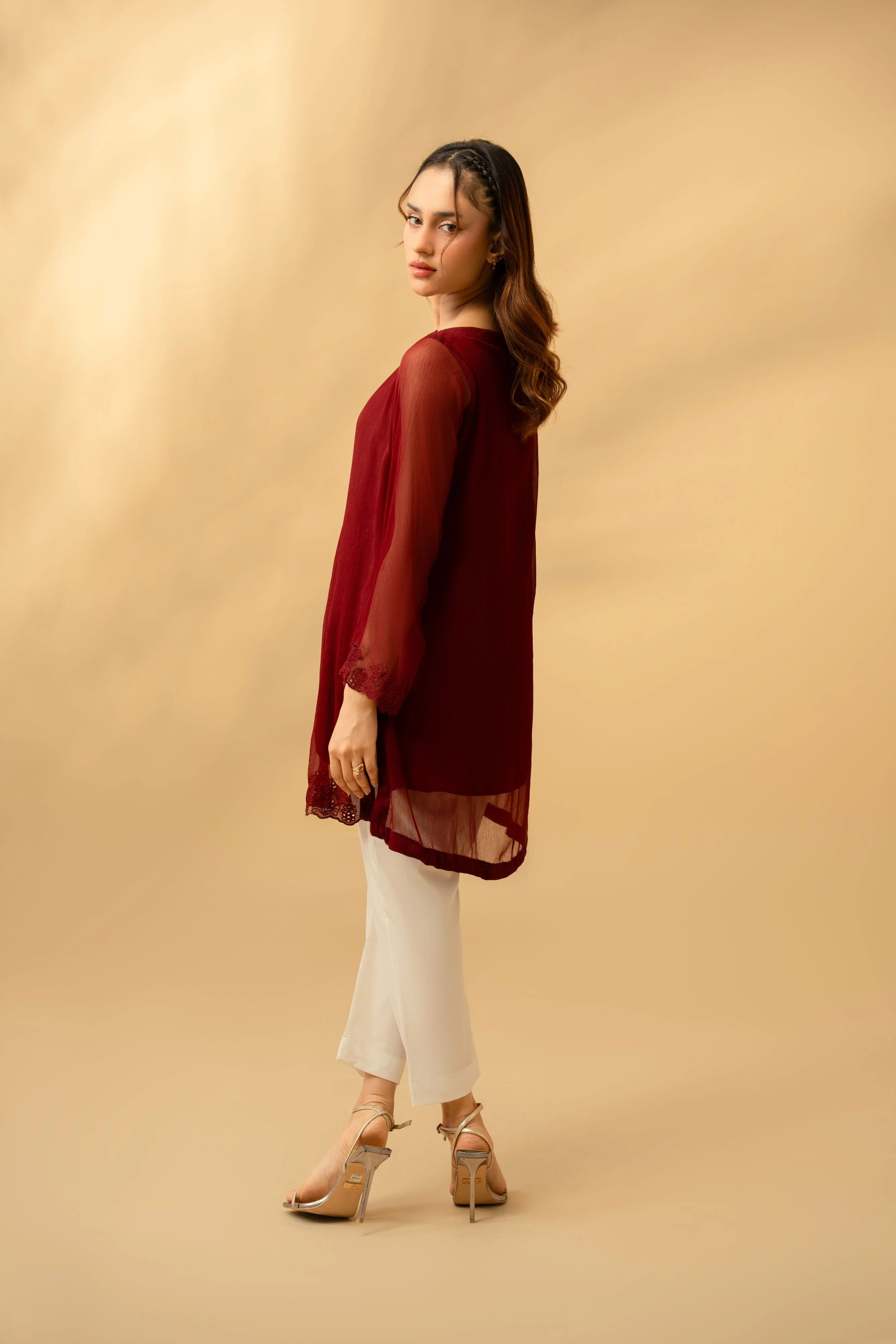 Elysia By Zouj Stitched Summer Suit-Luxe Whisper - Image 4