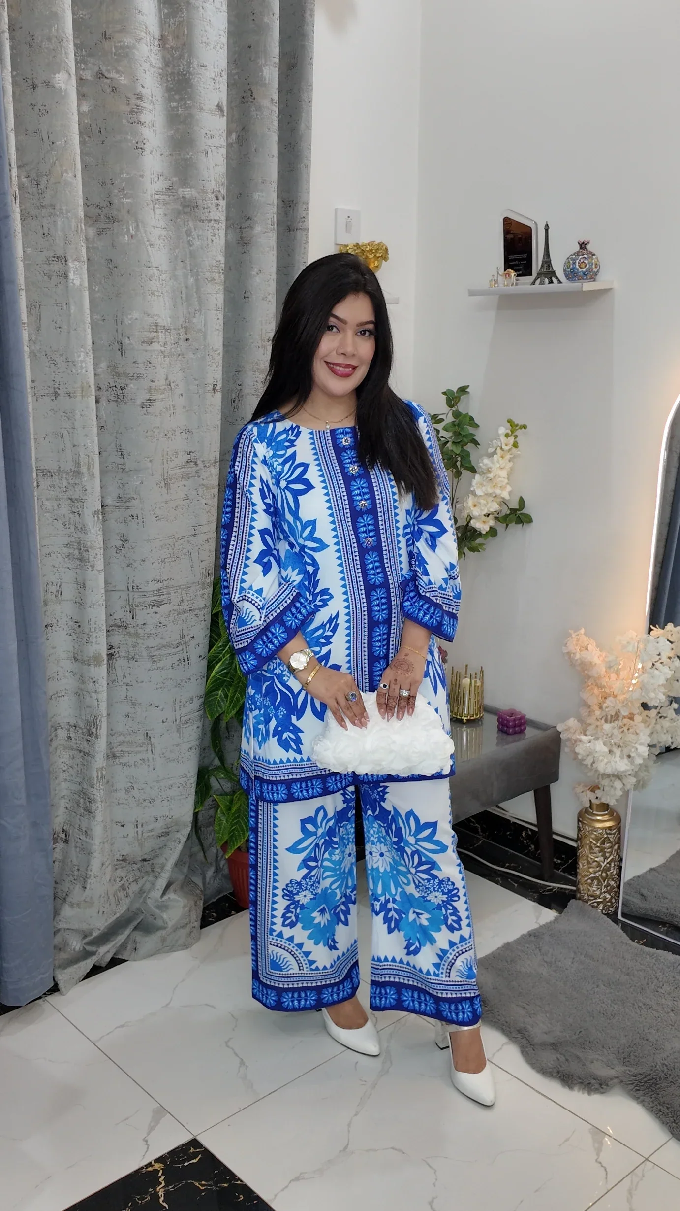 Zara Yamin Stitched 2 Piece Summer Collection-Elysian Sky Co-Ord Set 2PCs - Image 12
