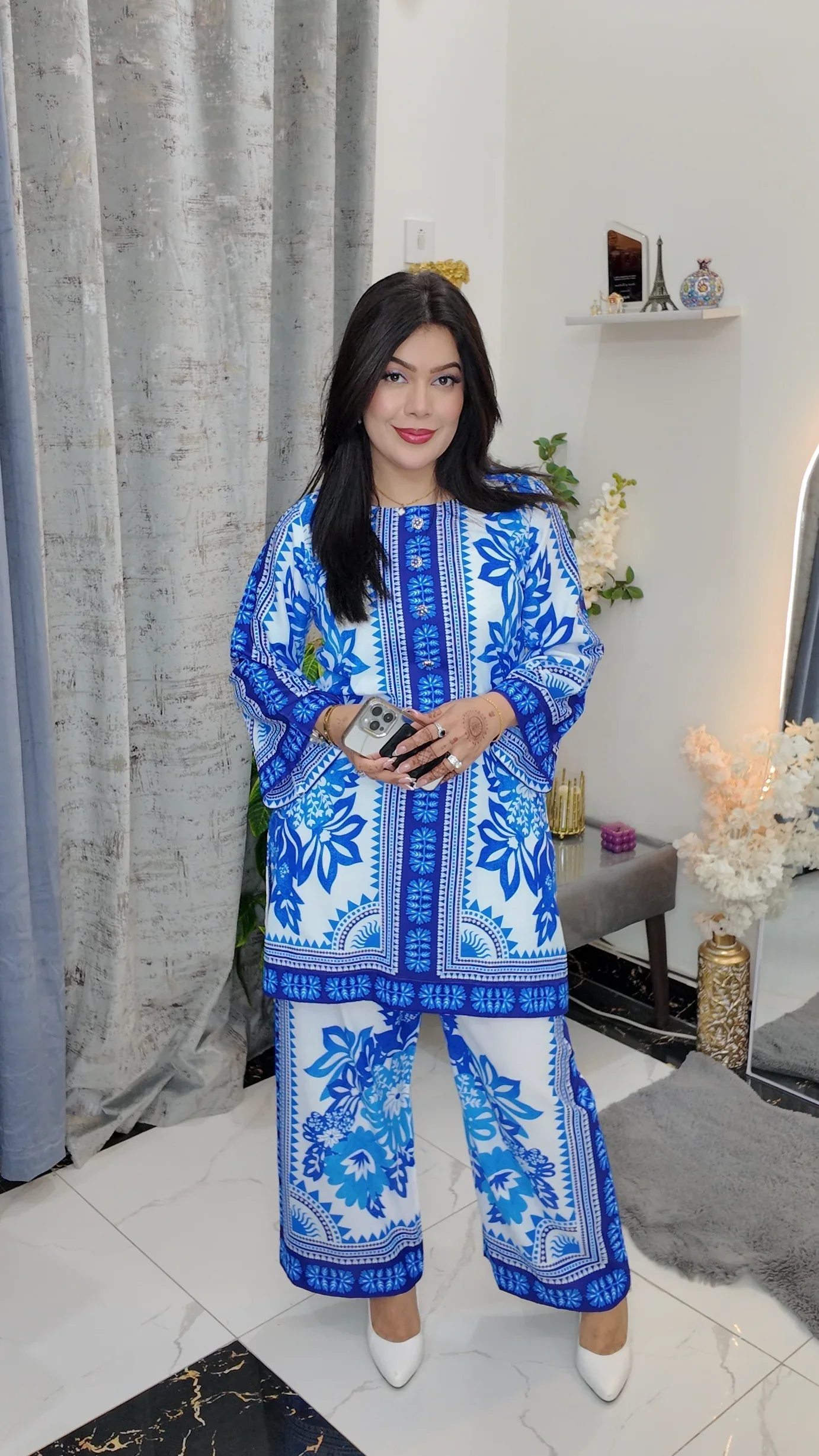 Zara Yamin Stitched 2 Piece Summer Collection-Elysian Sky Co-Ord Set 2PCs - Image 14