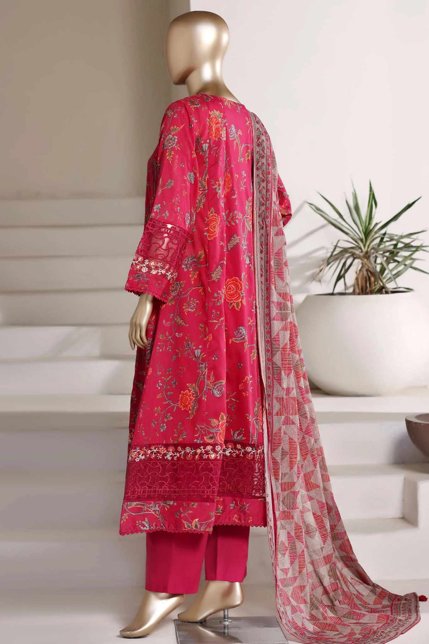 Sada Bahar Stitched 3 Piece Peplum Luxury Frock Vol-01 Suit-EMB-5346-ATISHI - Image 3