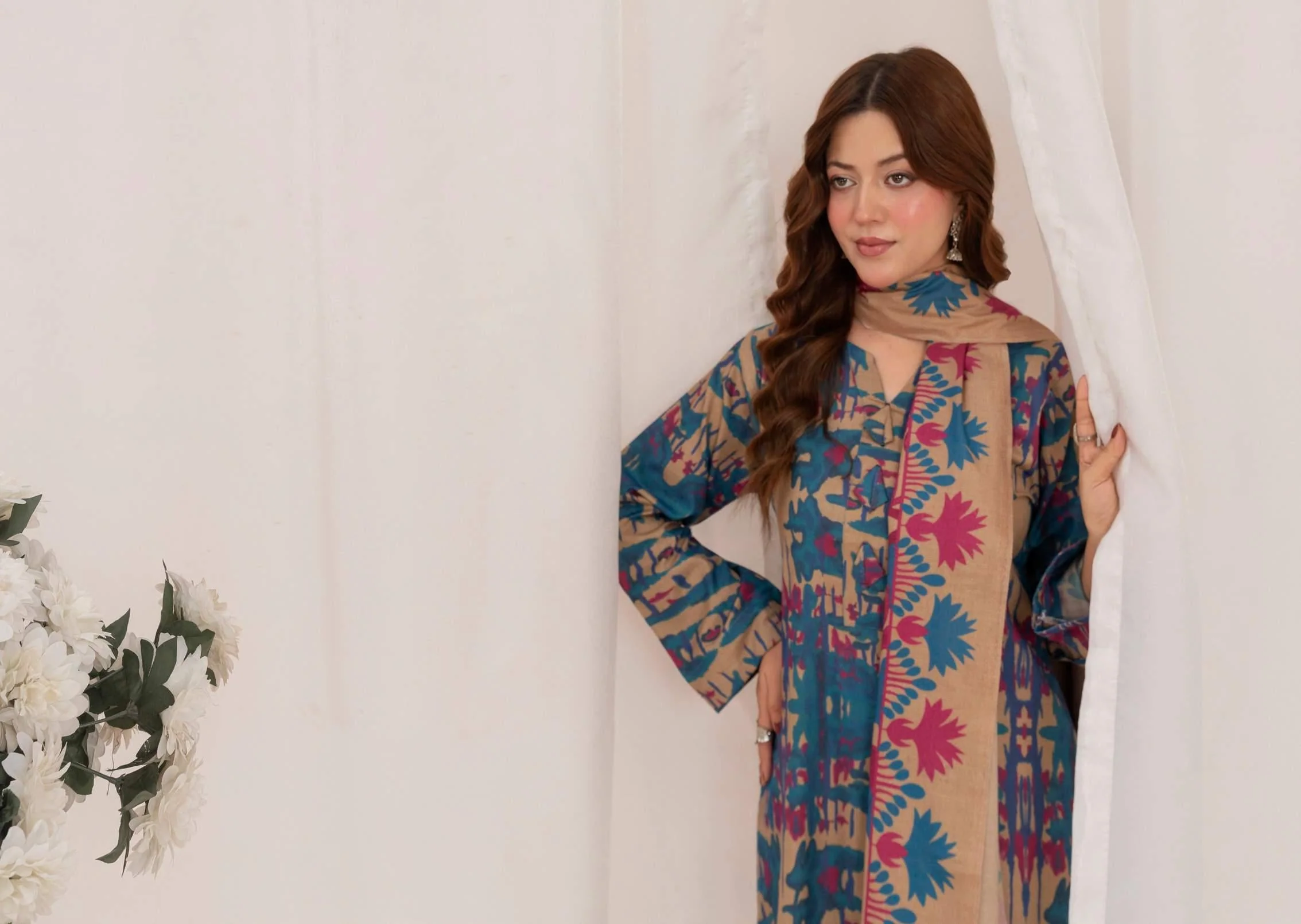 Feathers Unstitched Winter Arrivals Suit-EMBERLY-FT588 - Image 5