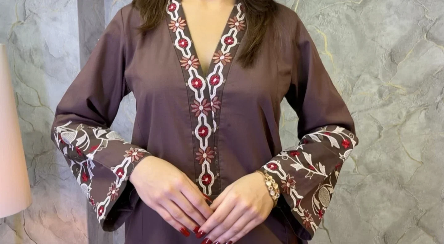 Urban Cut Stitched Co Ords Emb Suit-C0274 - Image 5
