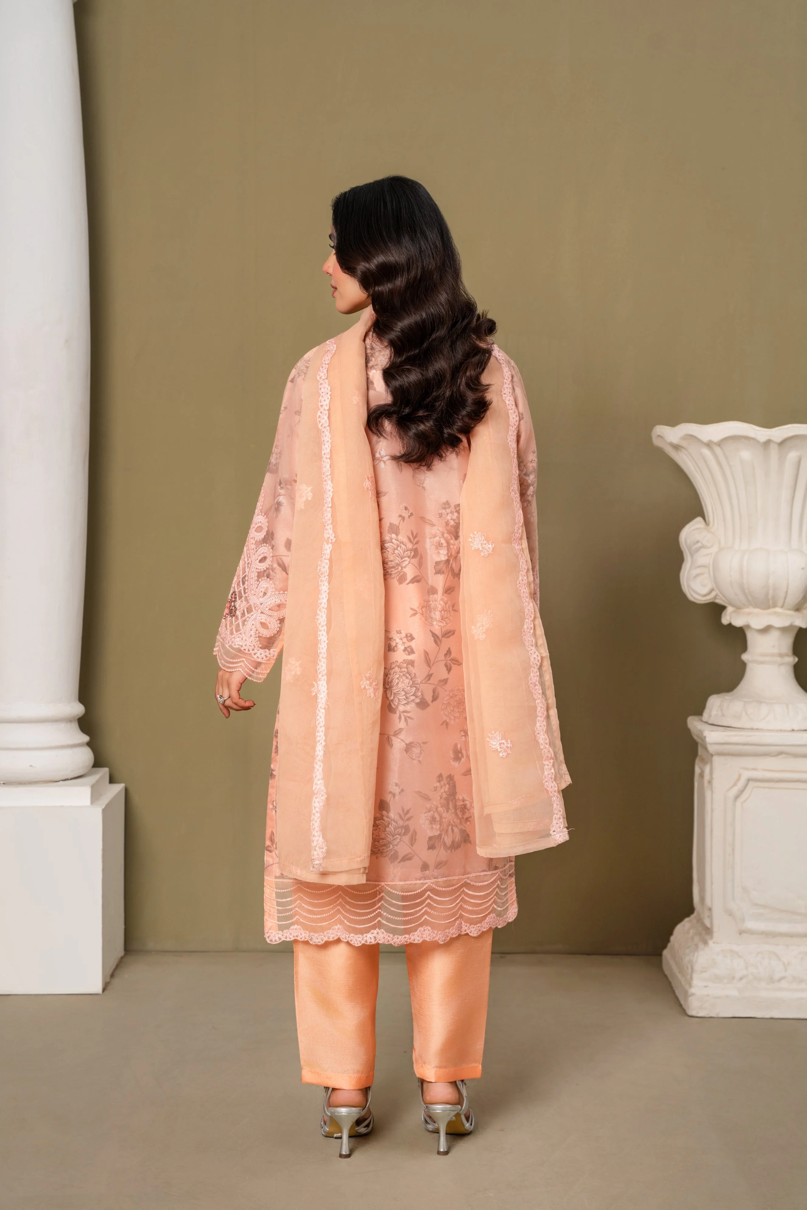 Midway Arts Stitched 3 Piece Formals Suit-embroidered-chiffon-gharara-suit-3-pcs-1 - Image 12
