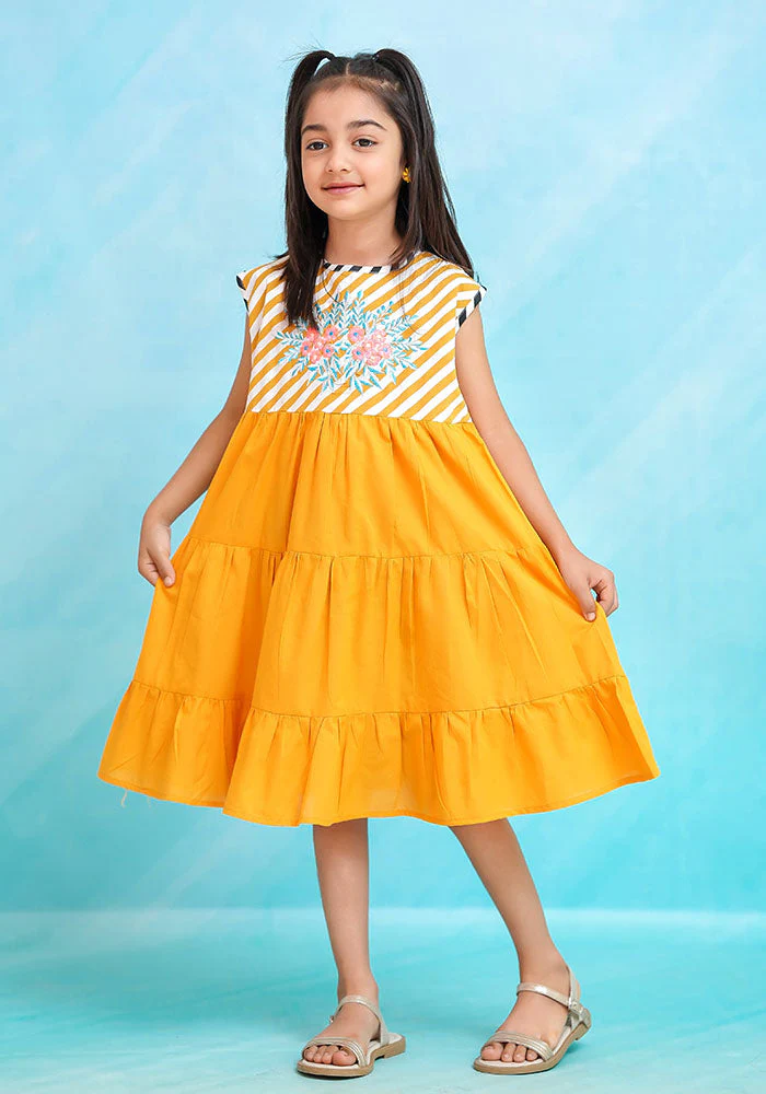Ochre Clothing Embroidered Cotton Dress - Image 2