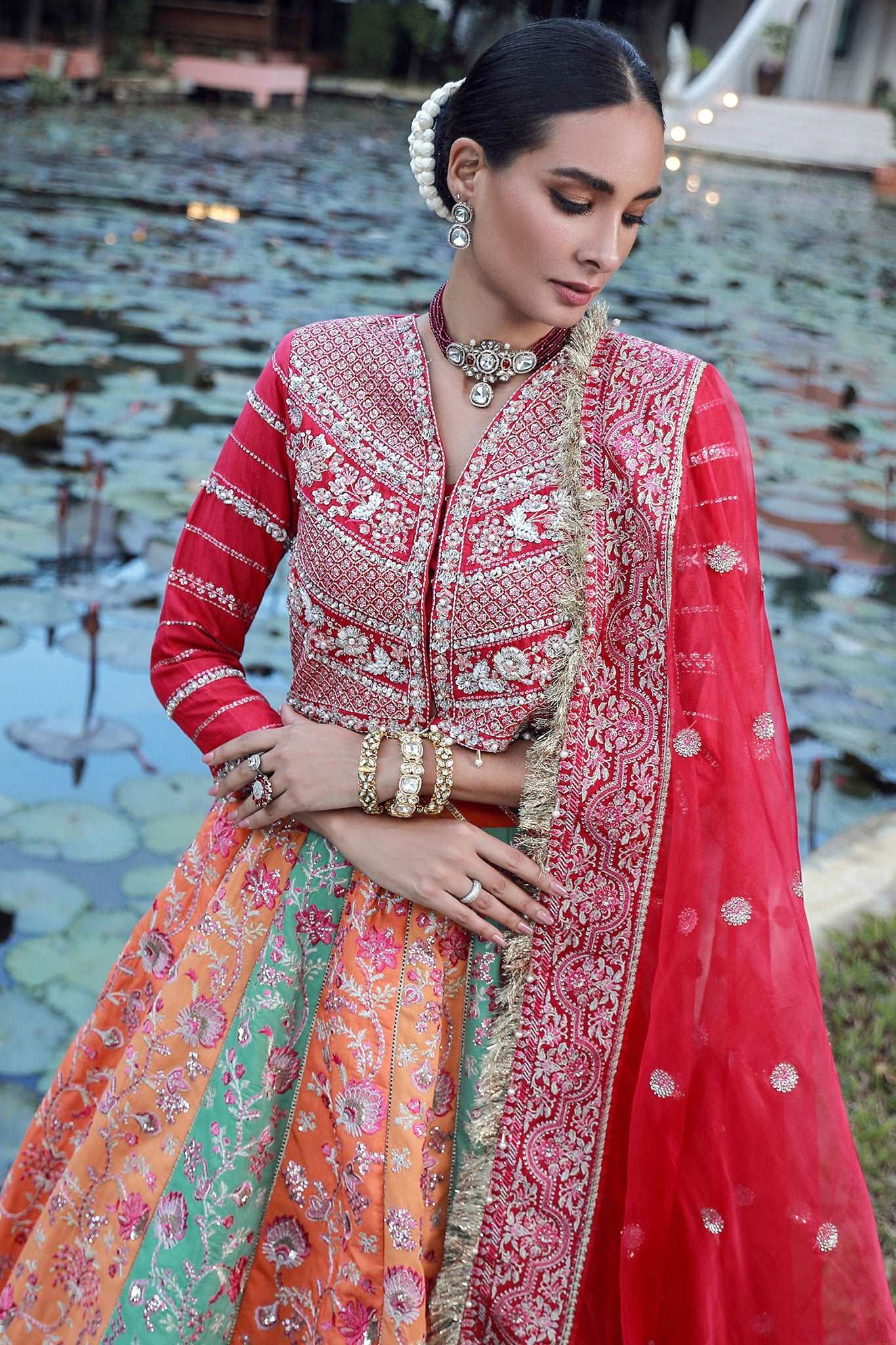 Enaara Unstitched 3 Piece Festive Vol-01 Suit-07-Mehfil - Image 2
