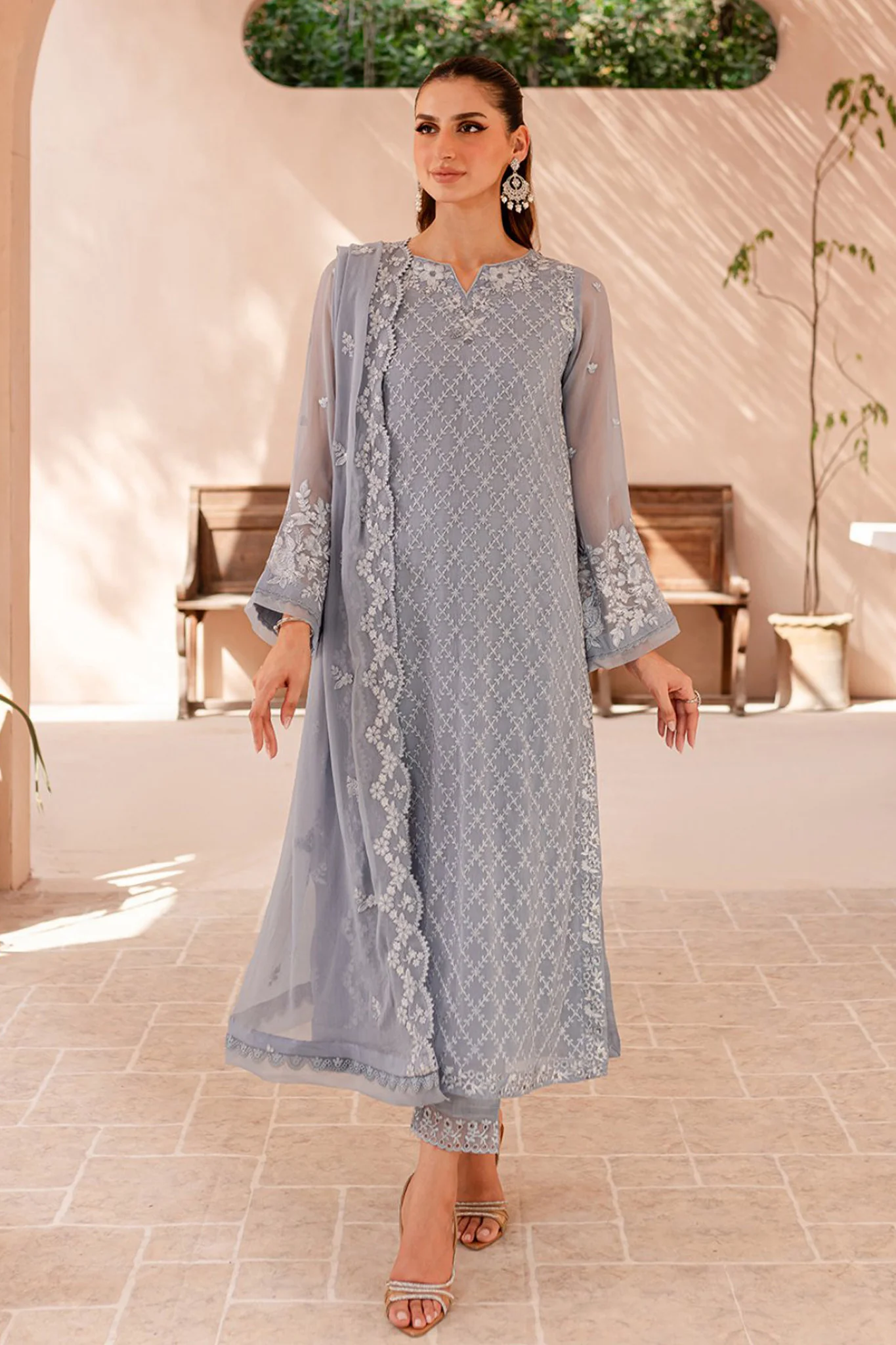 Ensembles By Azure Unstitched 3 Piece Festive Formals Eid Edit Suit-03-Moon Whisper