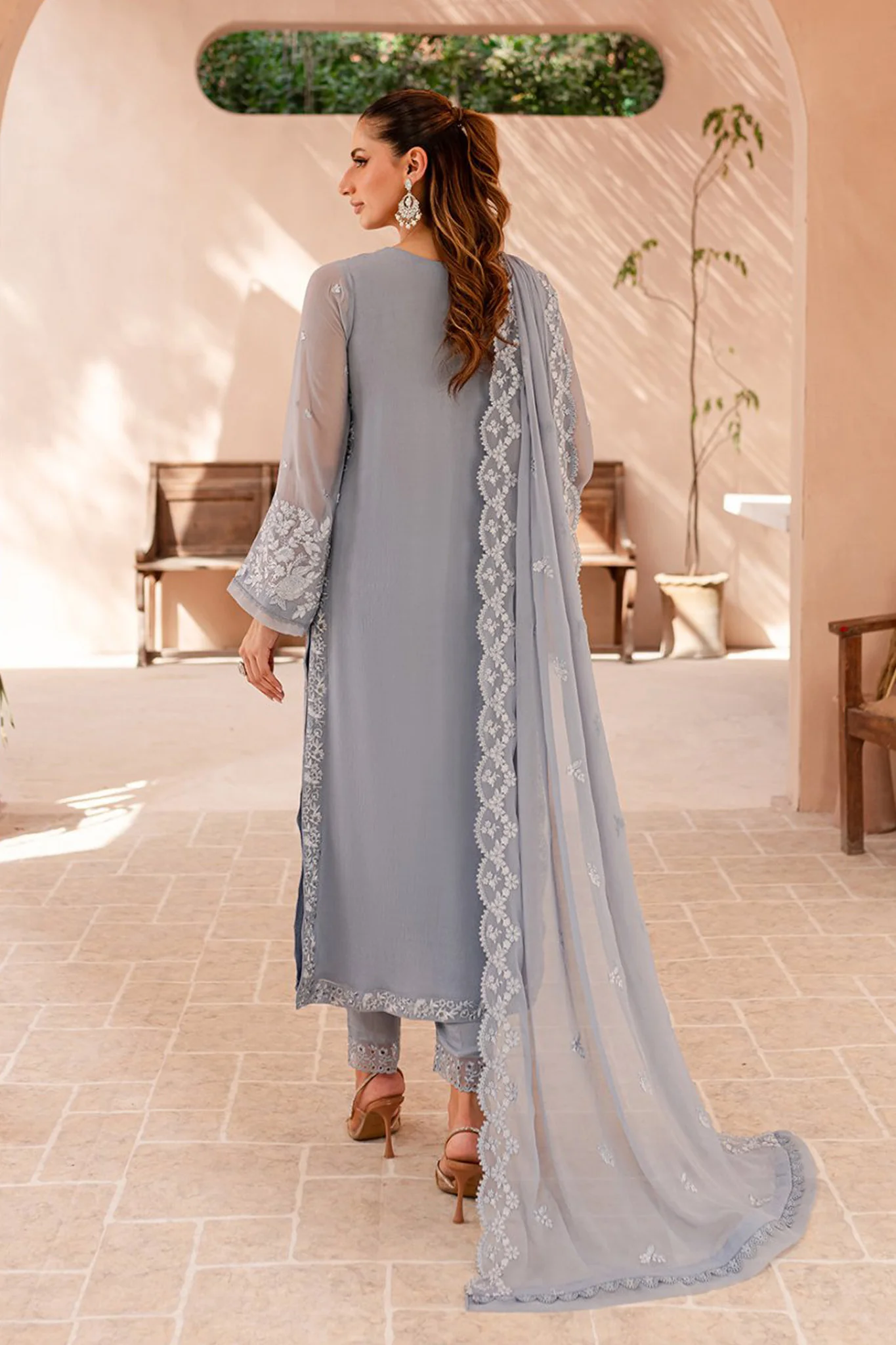 Ensembles By Azure Unstitched 3 Piece Festive Formals Eid Edit Suit-03-Moon Whisper - Image 3