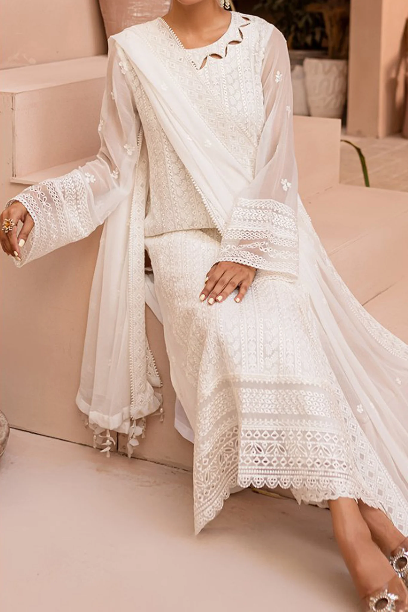 Ensembles By Azure Unstitched 3 Piece Festive Formals Eid Edit Suit-05-Royal Allure - Image 3