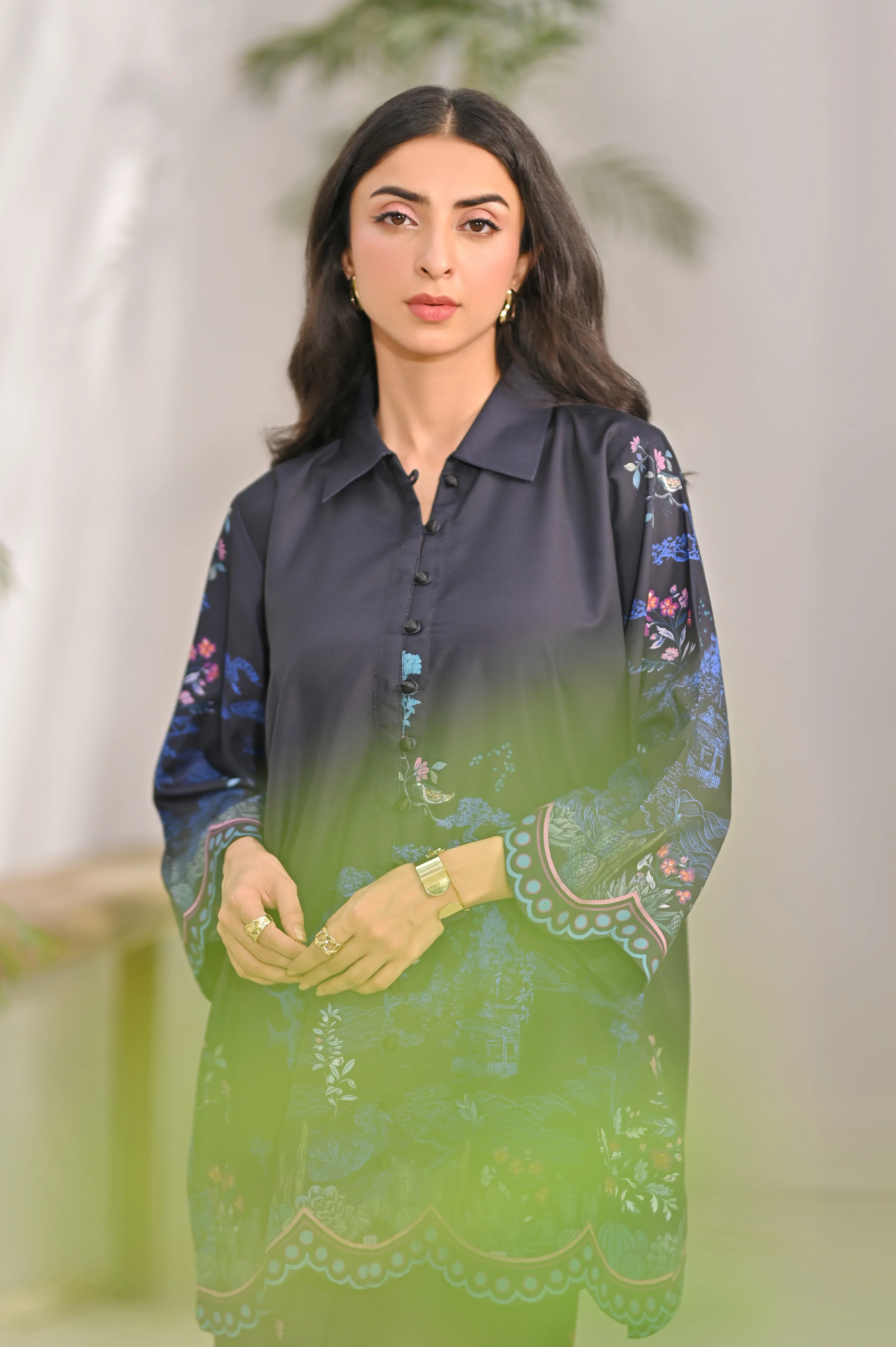 Dhaga Stitched 2 Piece Poly Cambric Suit-Erika - Image 5