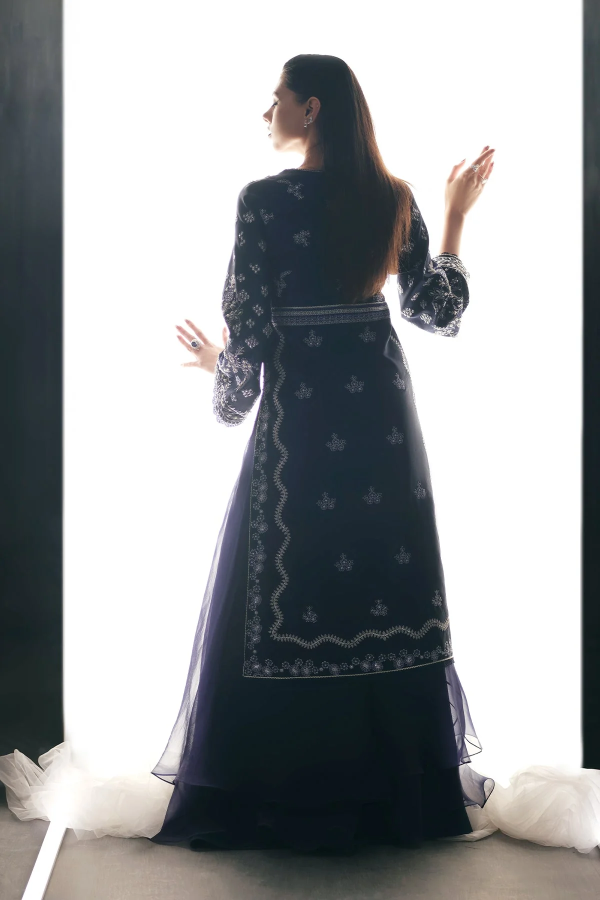 Silk Pret A Porter By Nyra Unstitched 3 Piece Festive Suit-Esra - Image 7