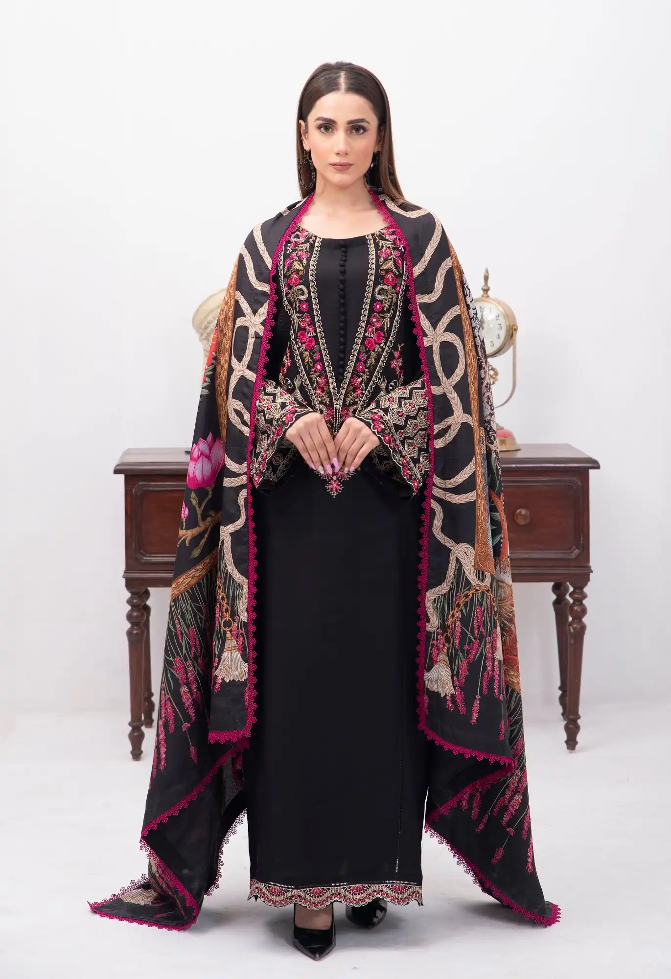 Dilkash By Inara Stitched 3 Piece Winter Suit-ESTELLE DR-03