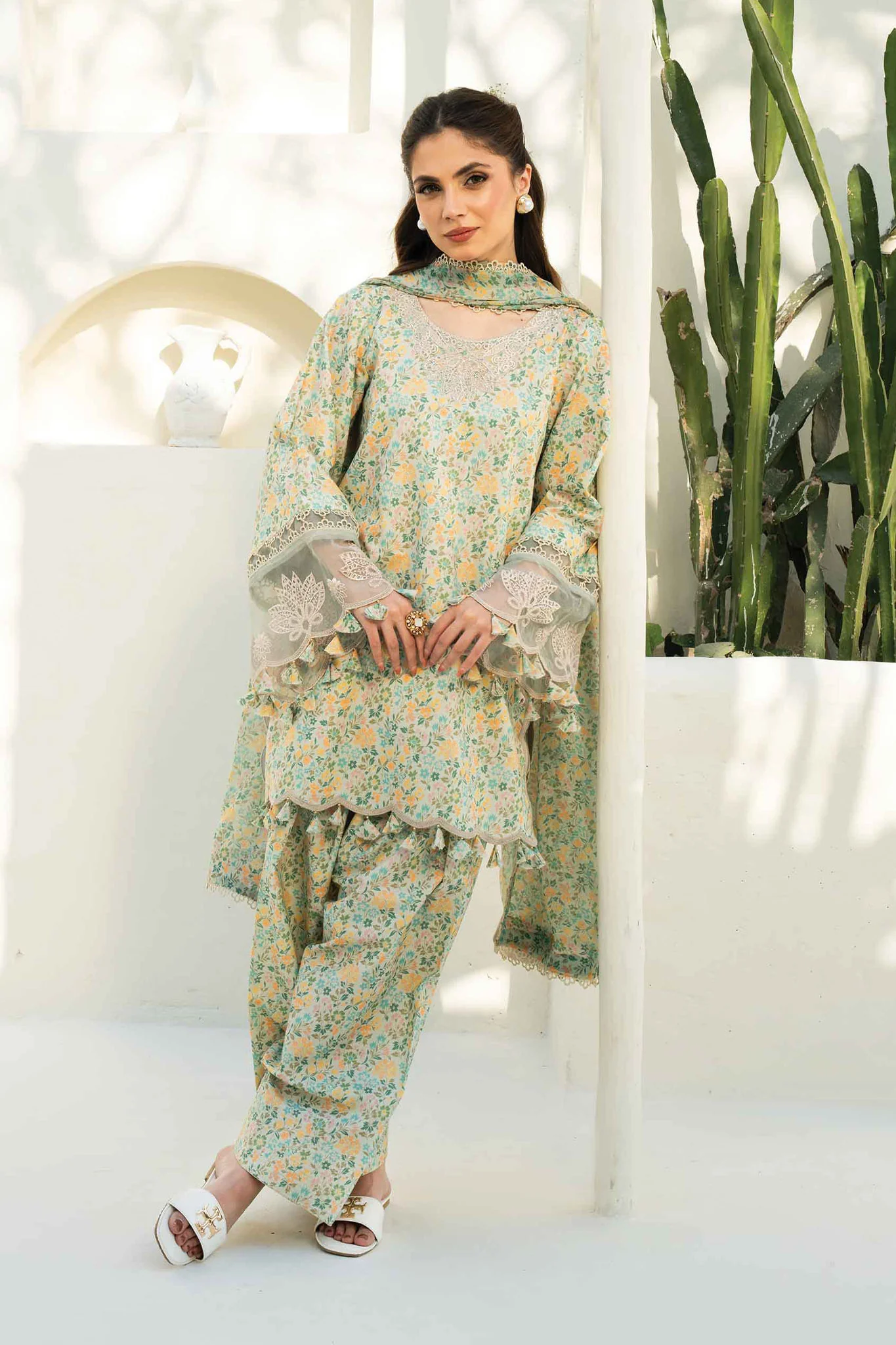 Faiza Faisal Prints Unstitched 3 Piece Lawn Collection-FFP-06-Aniqa - Image 4