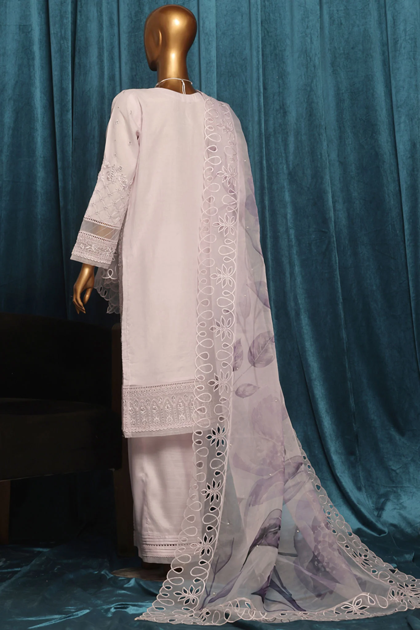 Falsafaa By HZ Stitched 3 Piece Festive Formals Vol-04 Collection-HZK-198-Lilac - Image 3