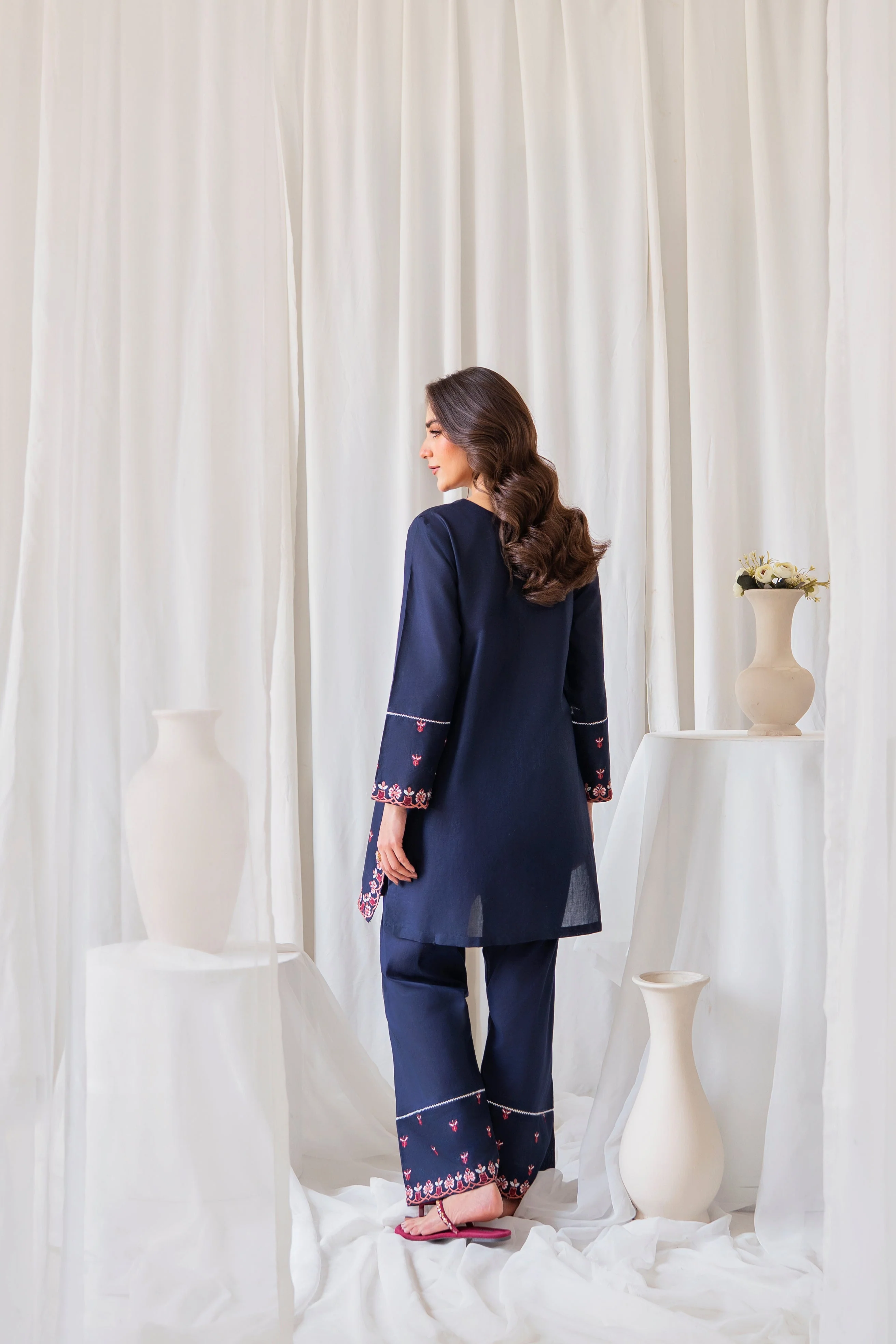 Zoya Zafar Stitched 2 Piece Cotton Suit-Farshi Shalwar trendy - Image 3