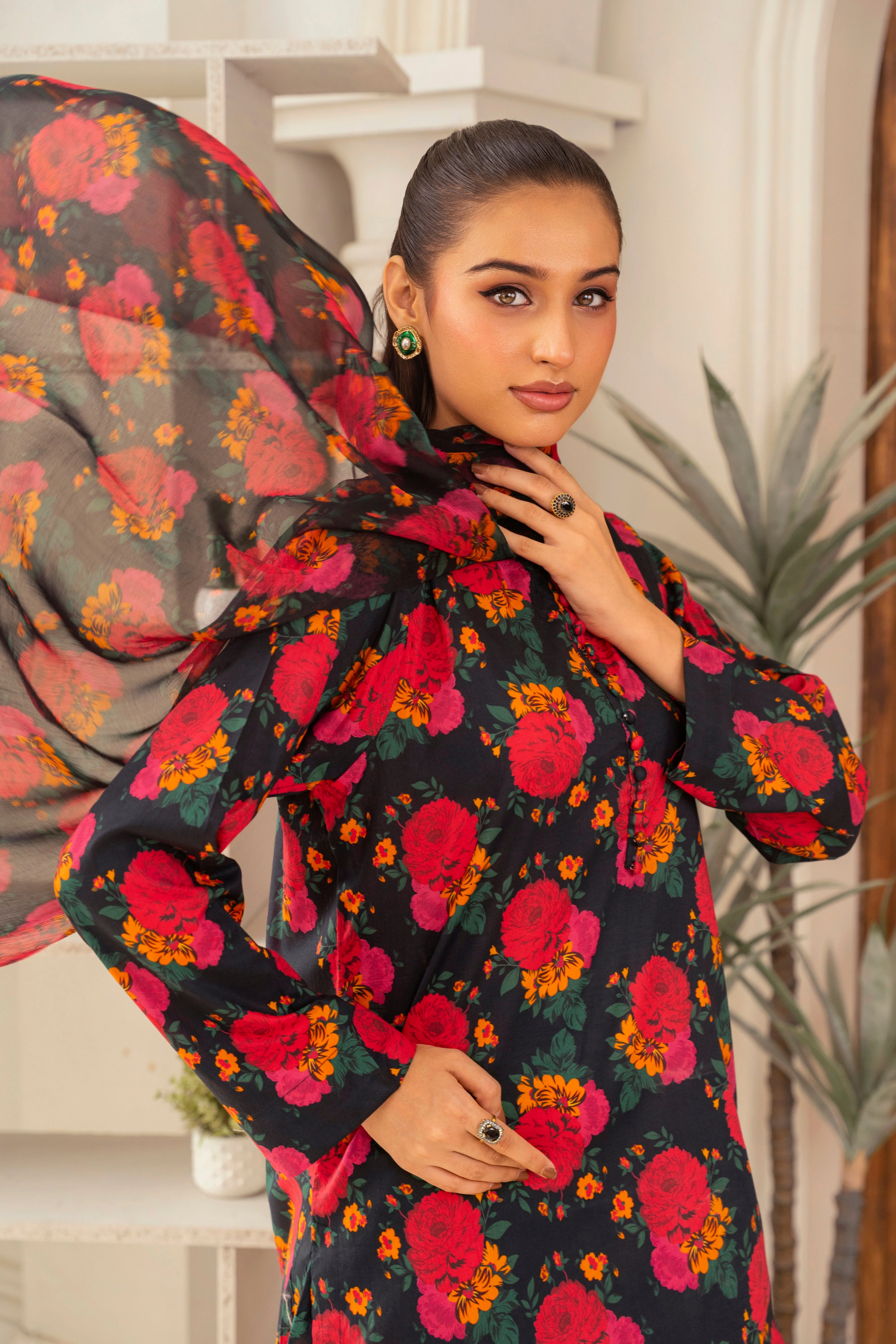 Feathers Unstitched 3 Piece Digital Printed Lawn Summer Suit-BRILLEX-FT714 - Image 7