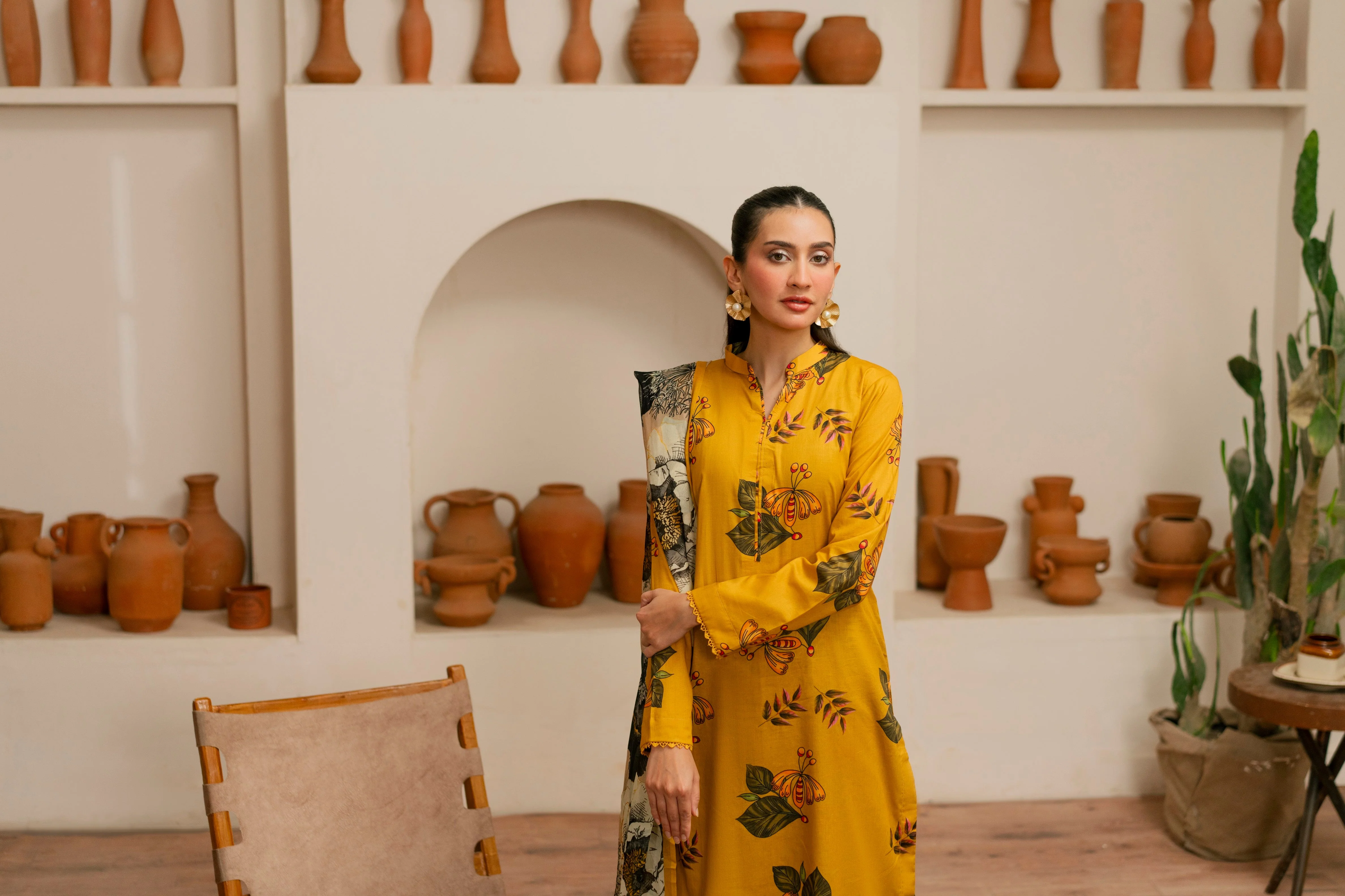 Feathers Unstitched 3 Piece Digital Printed Lawn Summer Suit-ORLIN-FT456 - Image 10