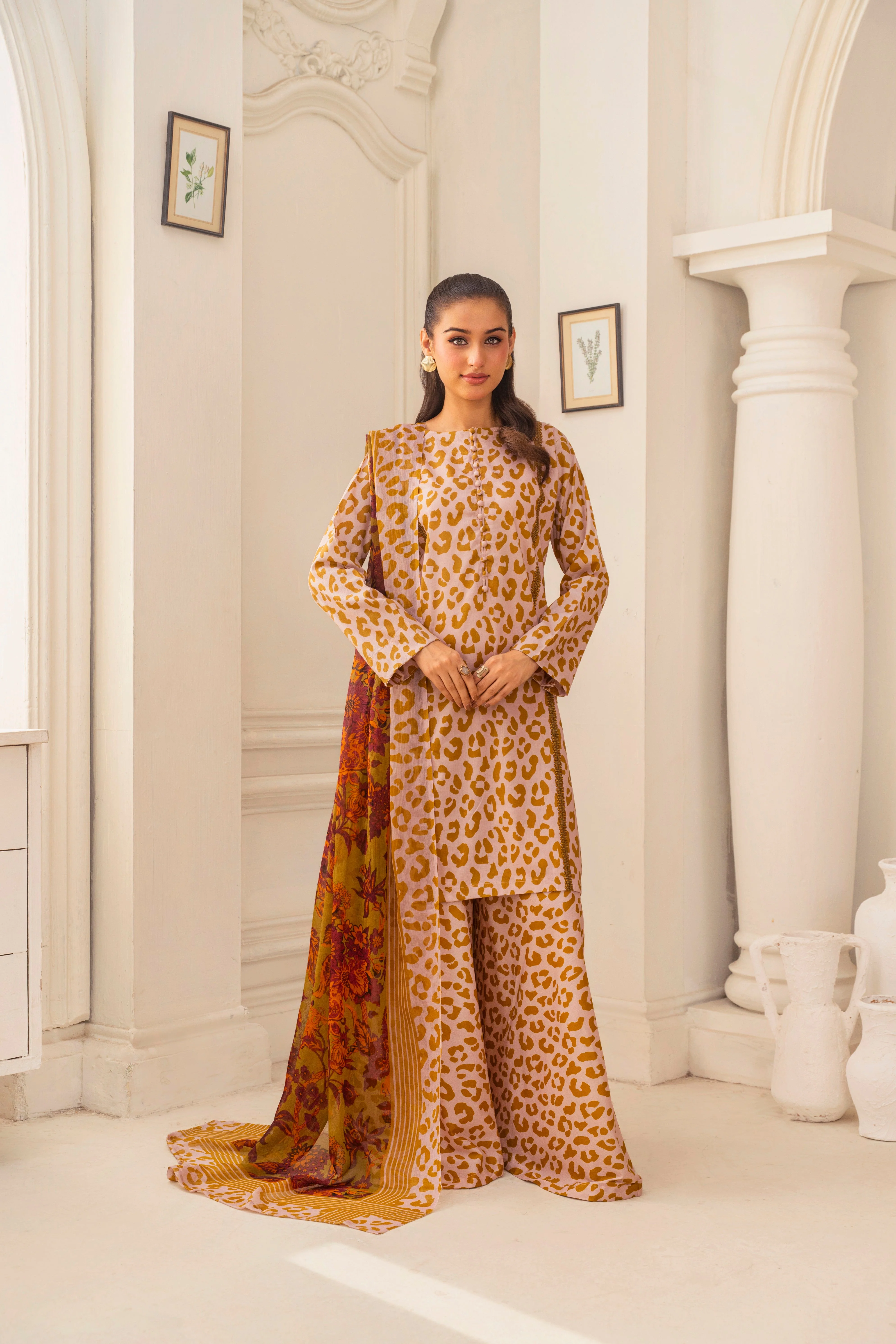 Feathers Unstitched 3 Piece Digital Printed Lawn Summer Suit-JOVELL-FT700 - Image 11