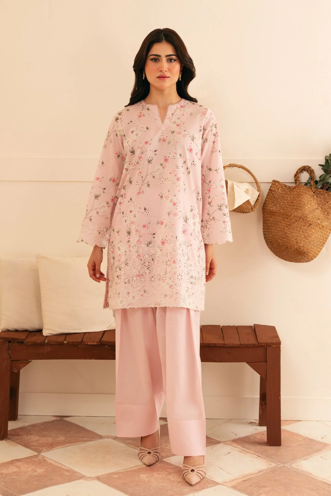 Festive Edit By Sahar Unstitched 3 Piece Emb Lawn Collection-04-Amethyst Garden - Image 4