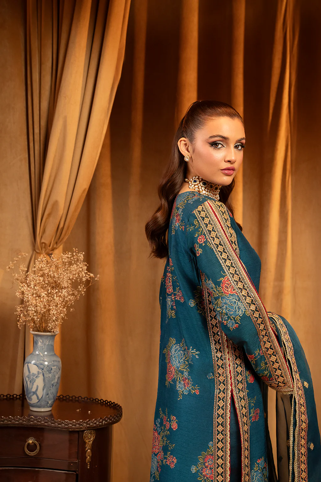 Celestial By Meeral Stitched 3 Piece Pret Formals Vol-02 Suit-Fidos - Image 4