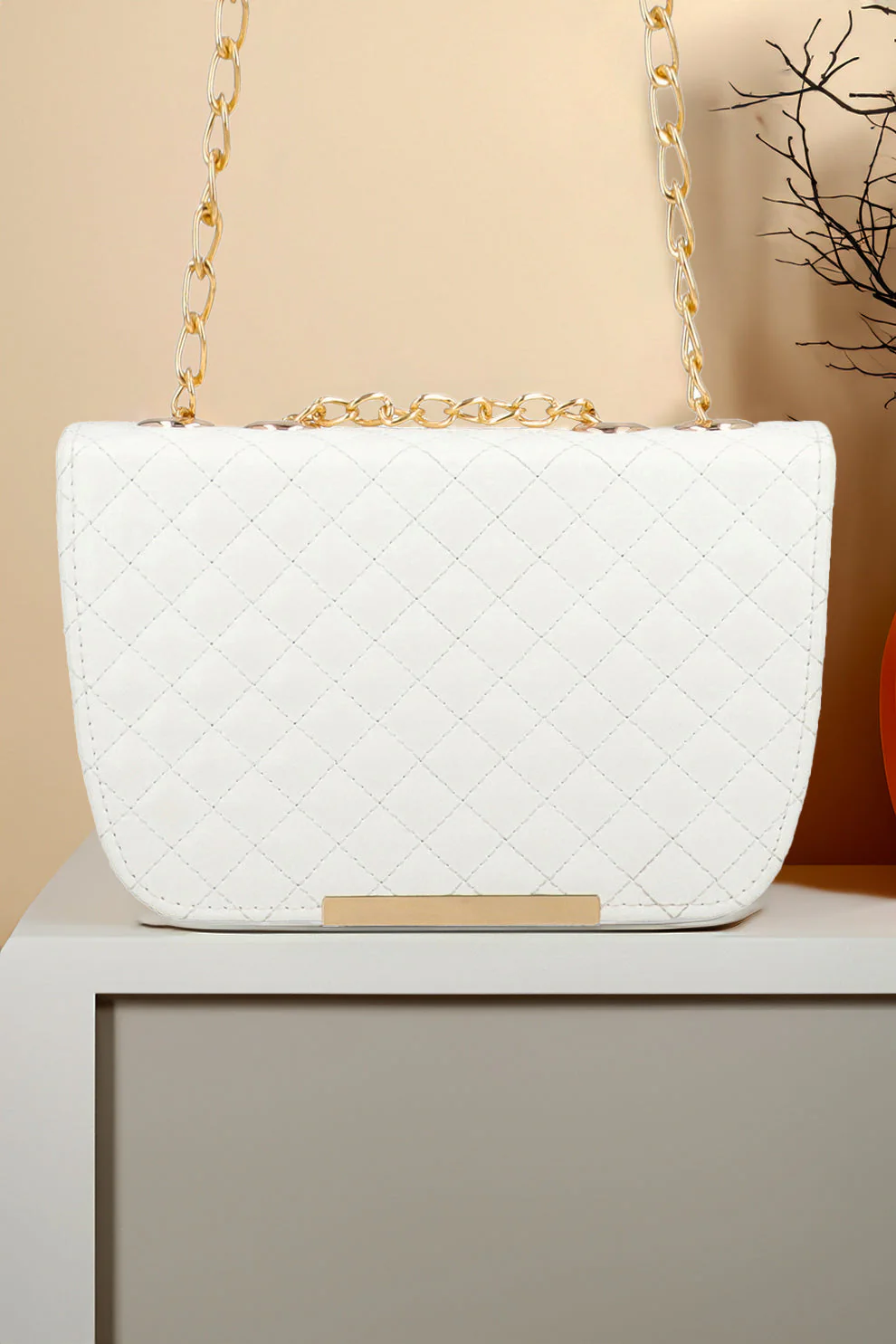 Fineur Shoulder Bag Quilted Charm - White - Image 2