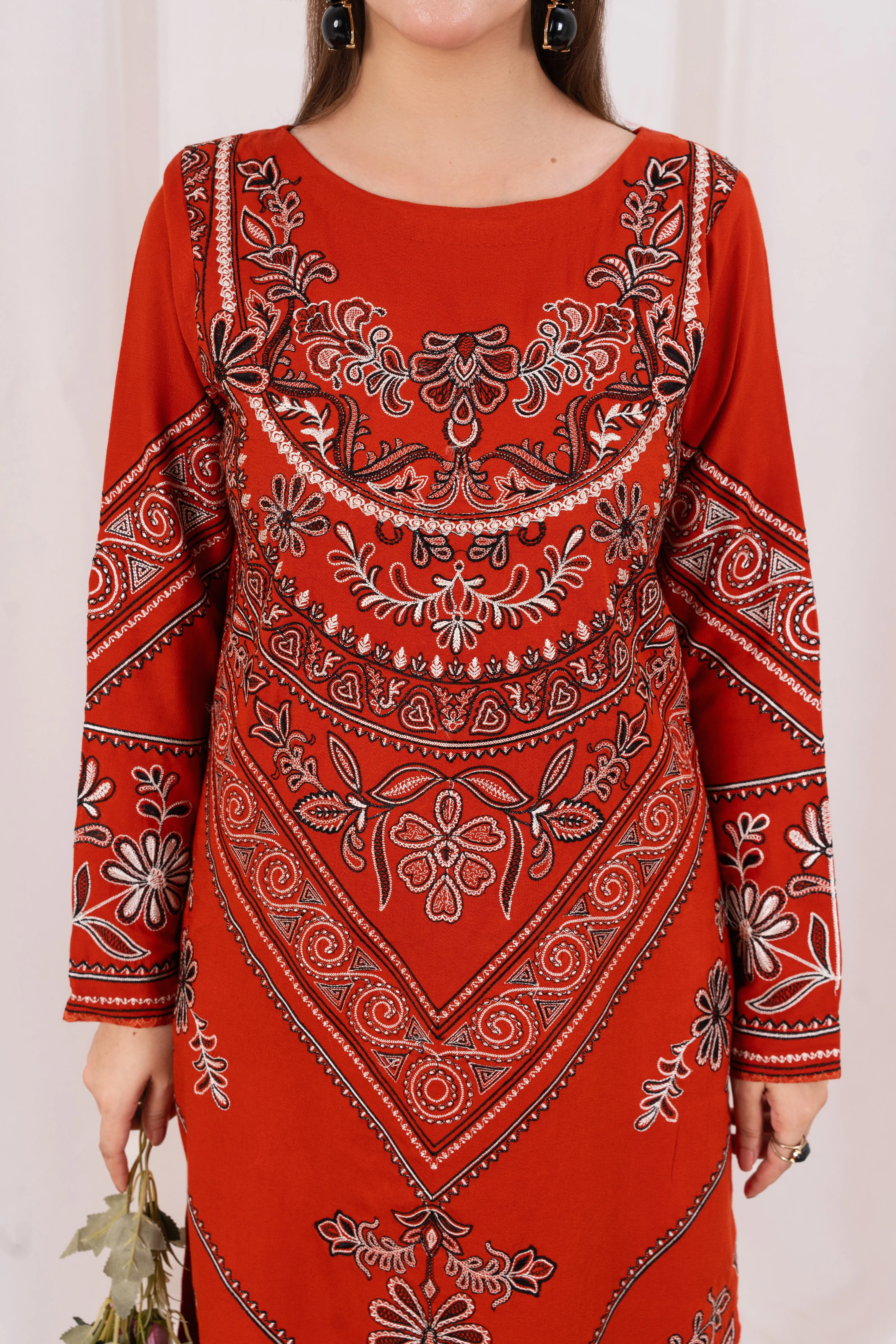 Feathers Unstitched Winter Arrivals Suit-FLAYNE-FT560 - Image 6