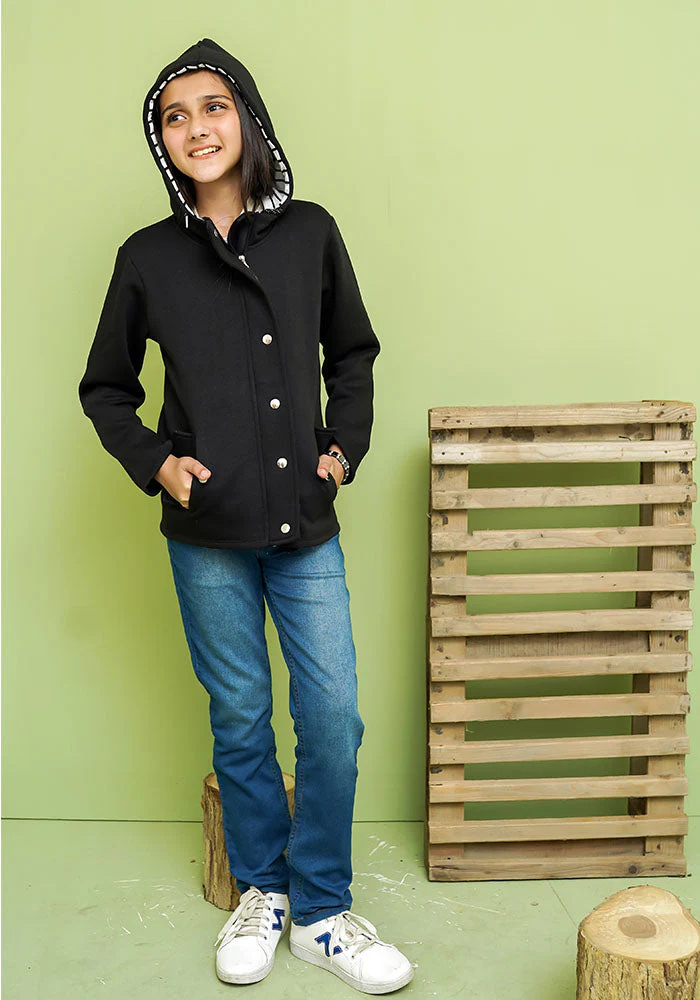 Ochre Clothing Fleece Hooded Coat - Image 4