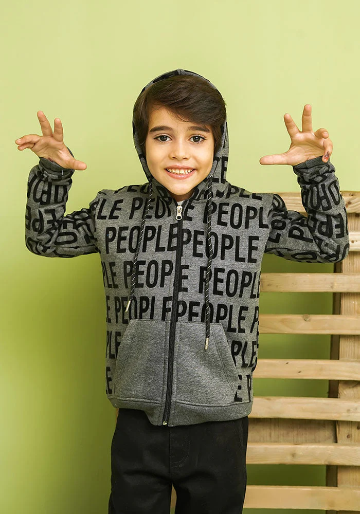 Ochre Clothing Fleece Printed Hoodie - Image 2