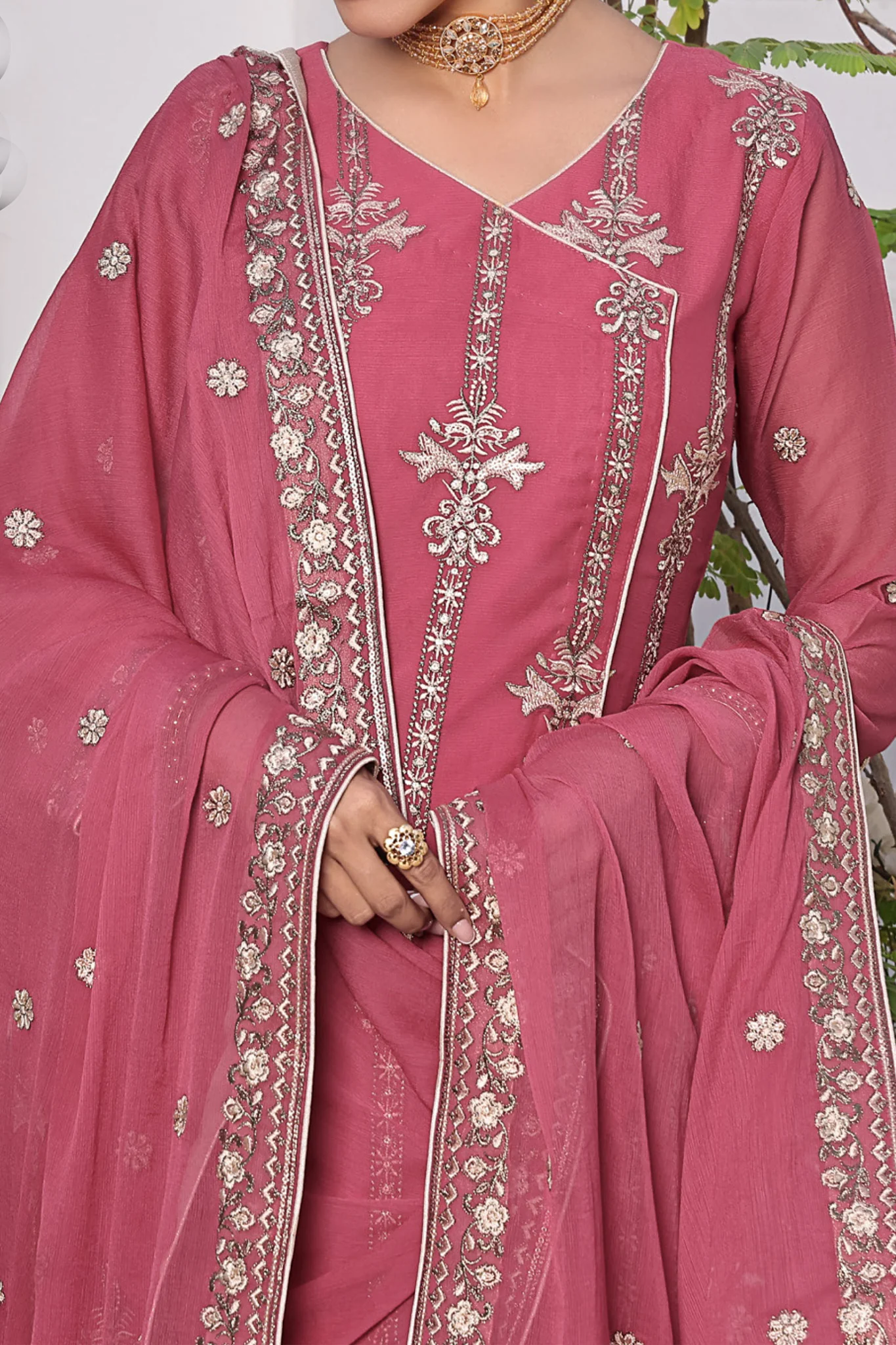 Fleur By Soghat Unstitched 3 Piece Festive Emb Luxury Chiffon Suit-SF-03 - Image 2