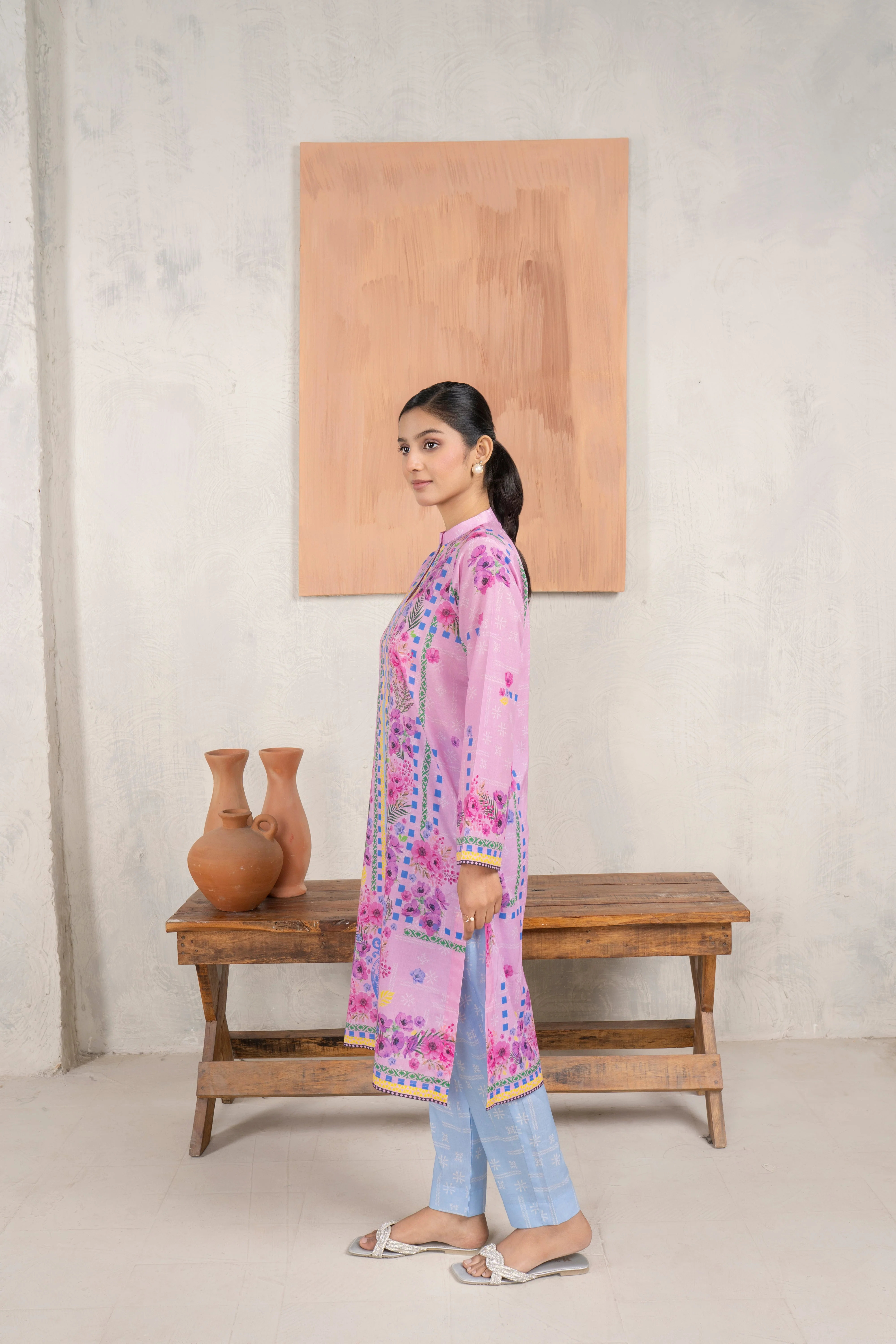 Ahlam By Safa Textile Eid Edit-Floral printed 2pcs - Image 3